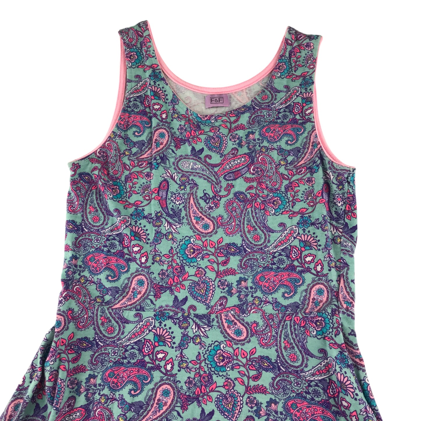 F&F dress 10-11 years blue floral print design