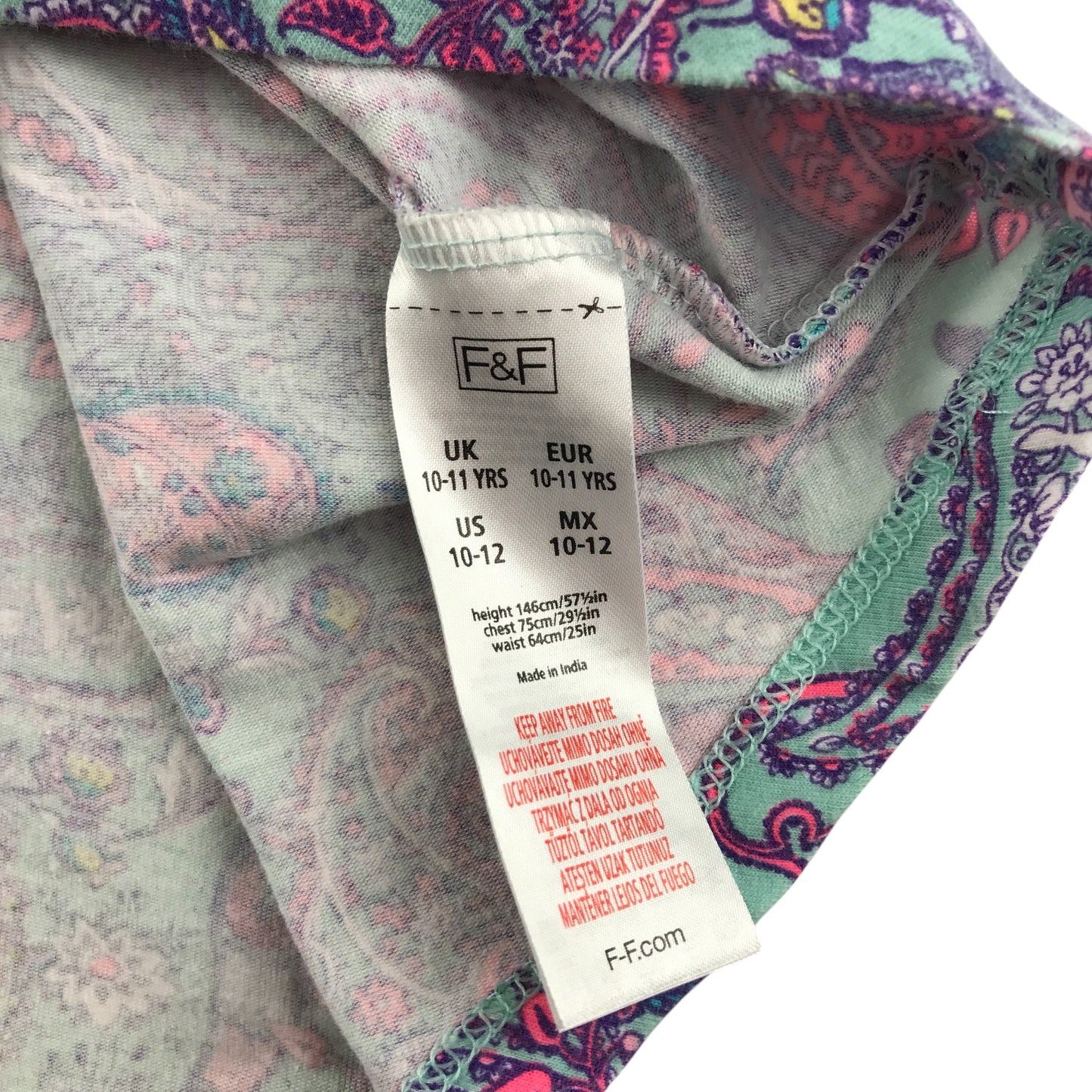 F&F dress 10-11 years blue floral print design