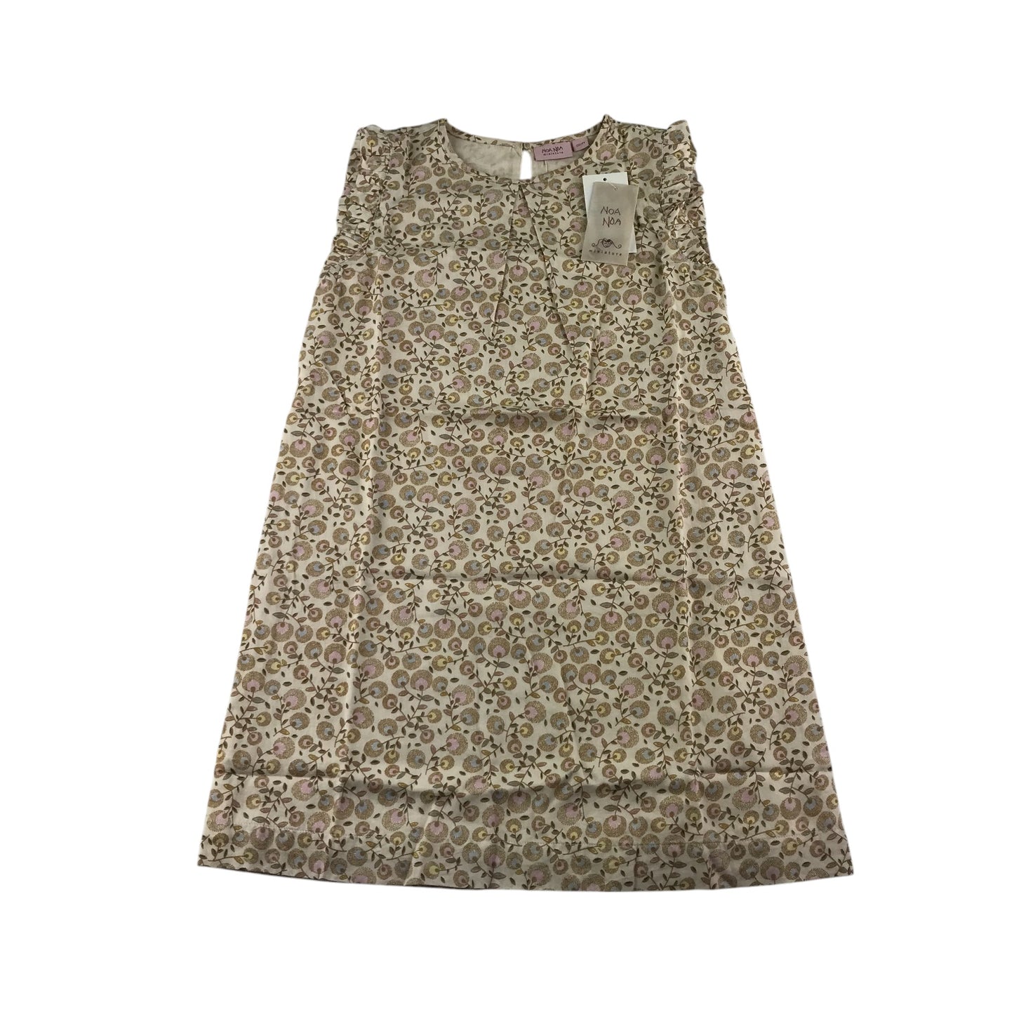Noa Noa dress 6-7 years light brown floral cotton