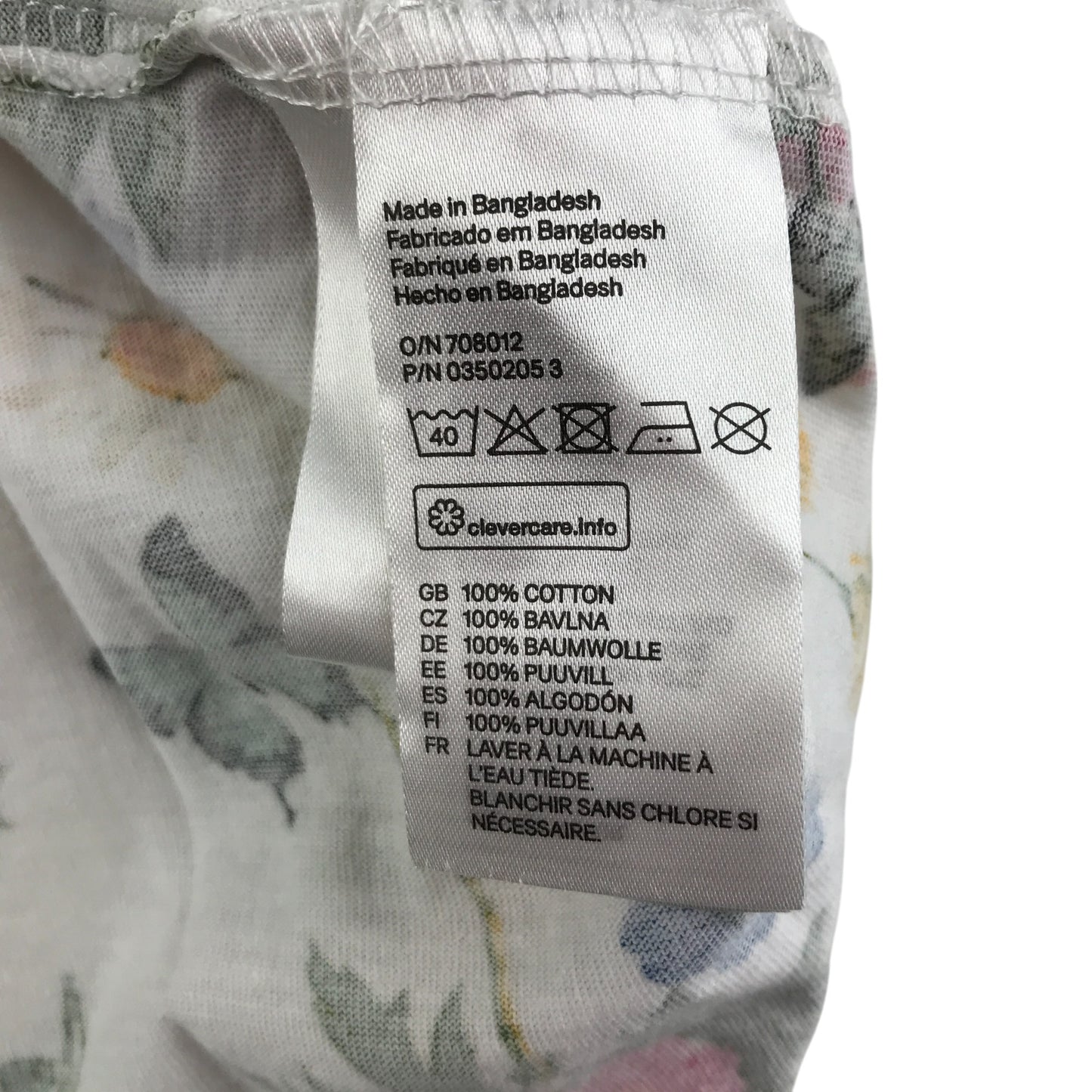 H&M dress 9-10 years white floral and butterfly print cotton