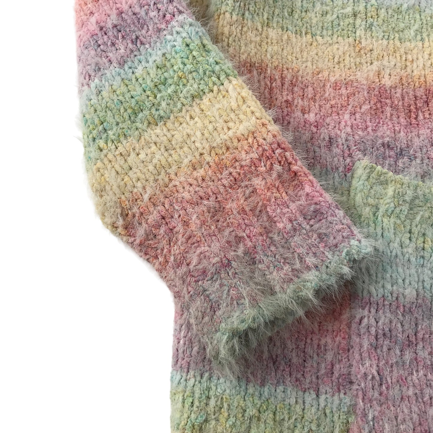 Next cardigan 10-11 years multicoloured stripy fluffy soft