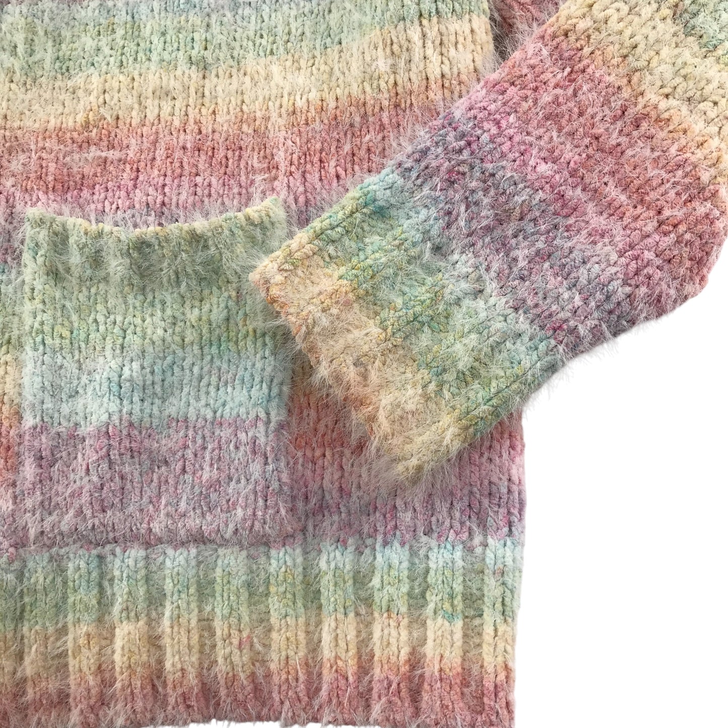 Next cardigan 10-11 years multicoloured stripy fluffy soft