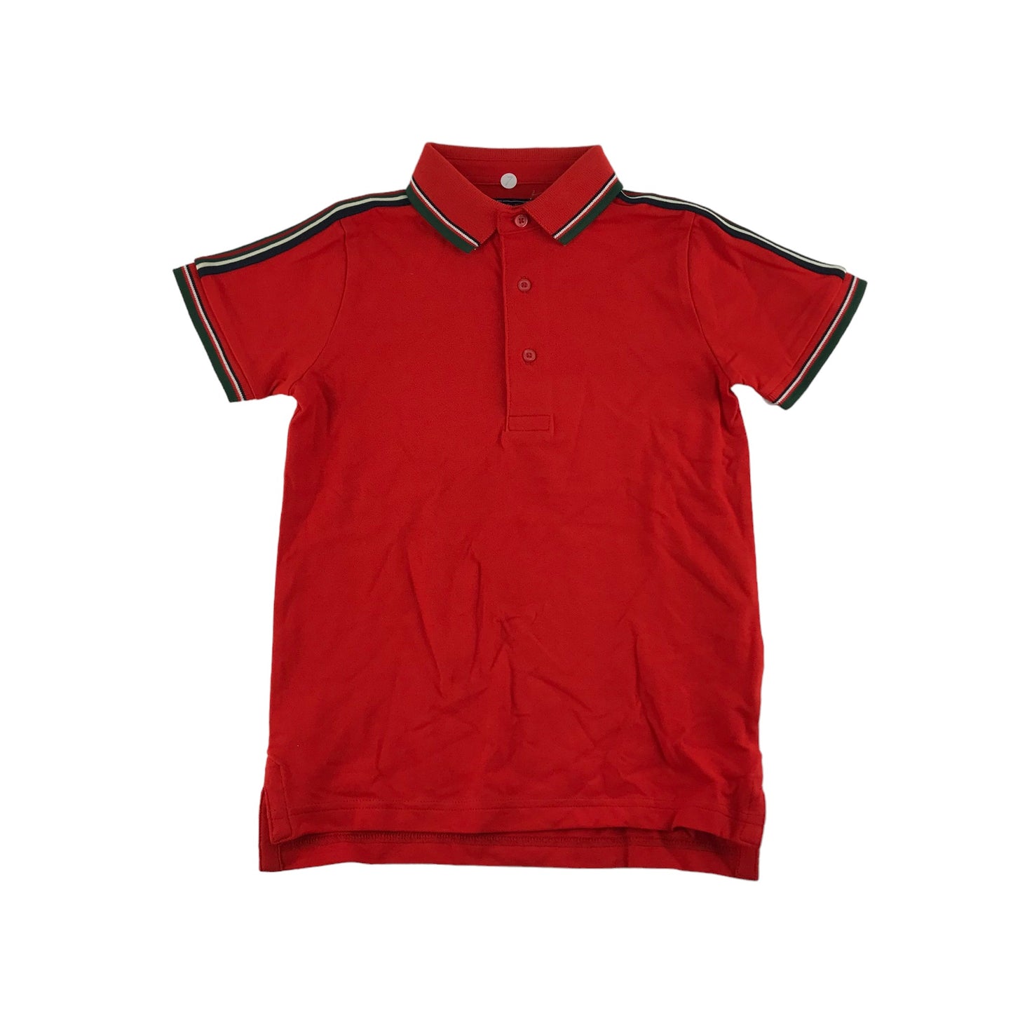 Next Polo Shirt Age 7 Red Short Sleeve