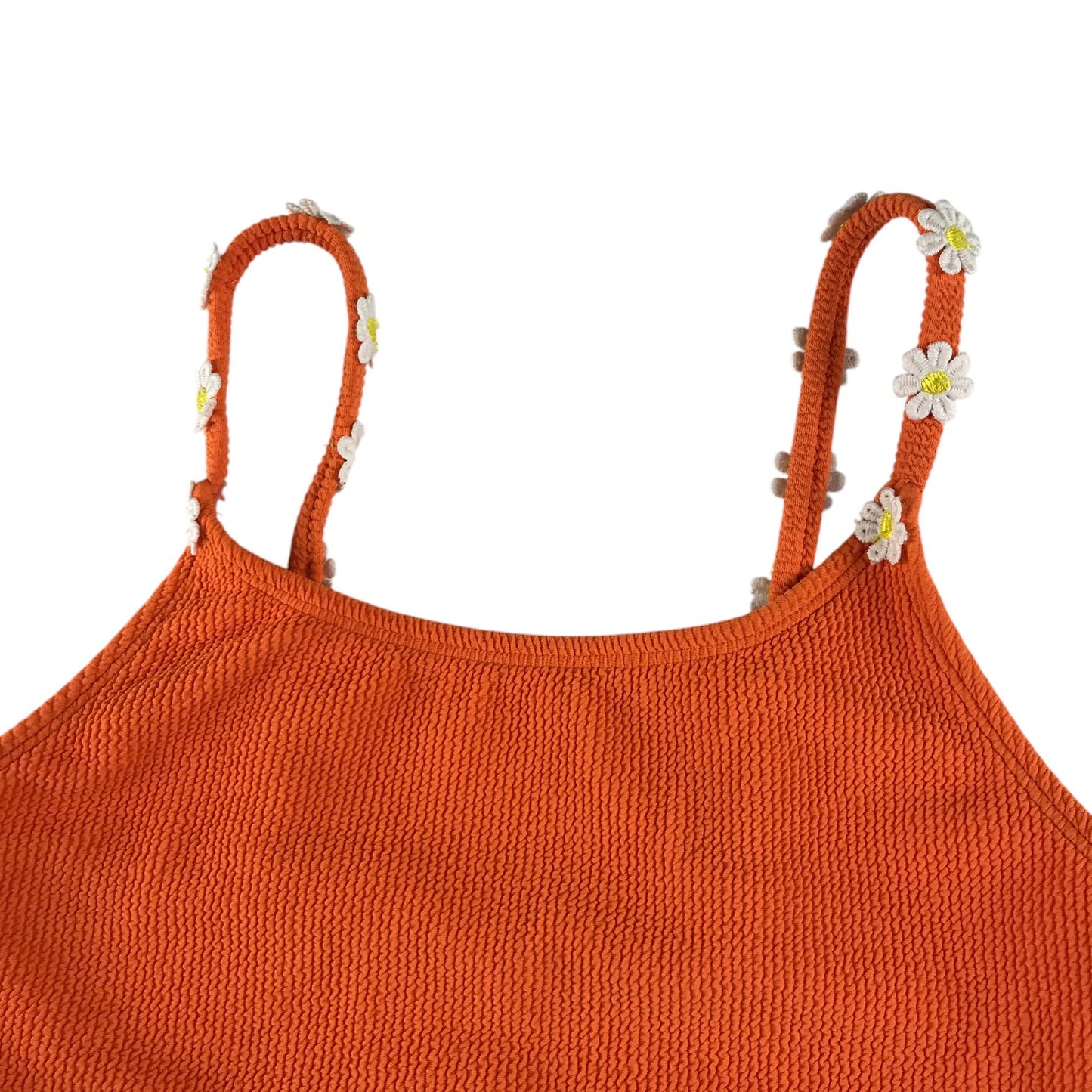 Primark swimsuit 11-12 years orange 2-piece set with daisy details