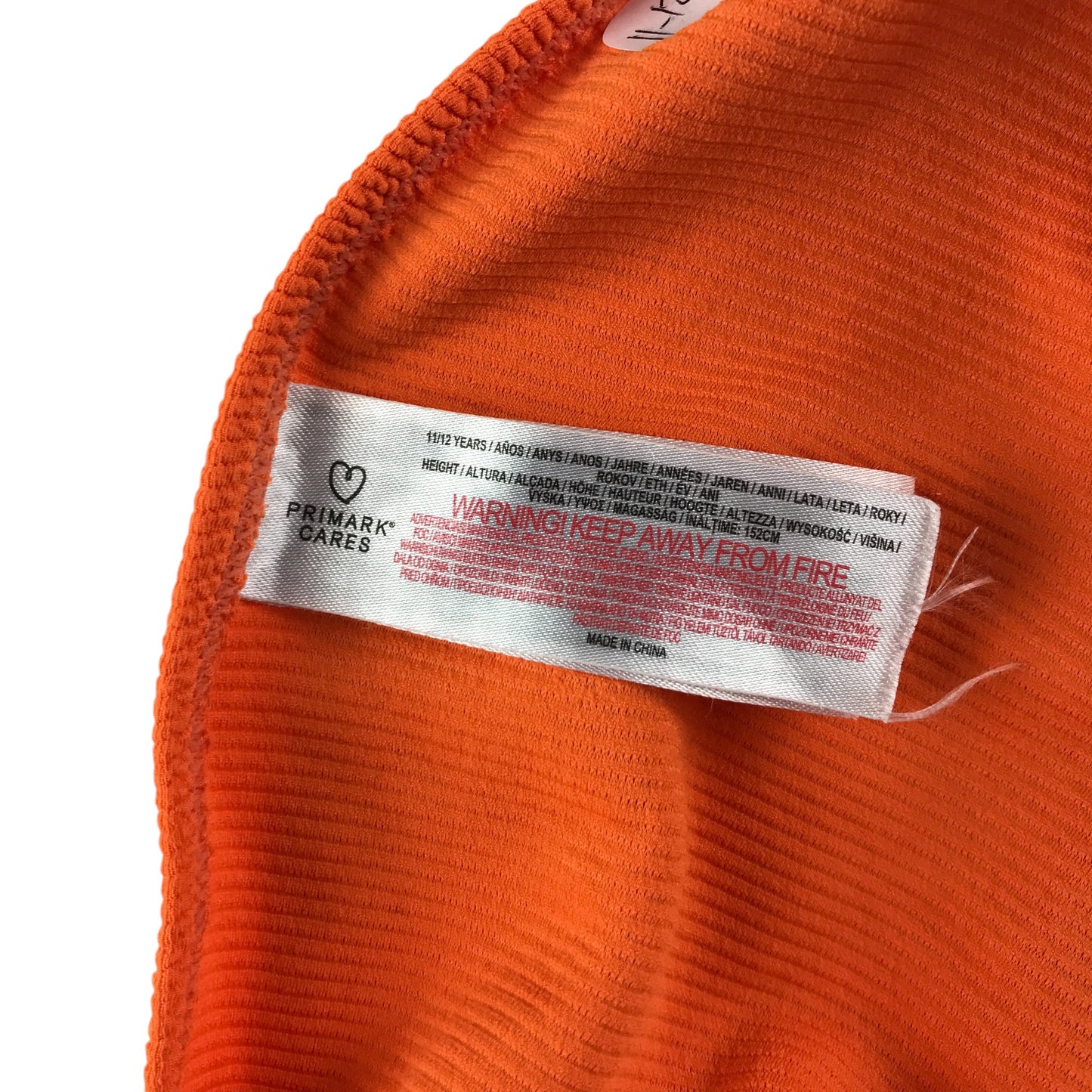 Primark swimsuit 11-12 years orange 2-piece set with daisy details