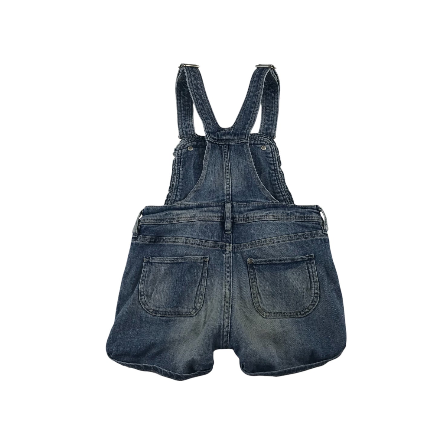 H&M dungaree shorts 5-6 years blue denim with love heart detail