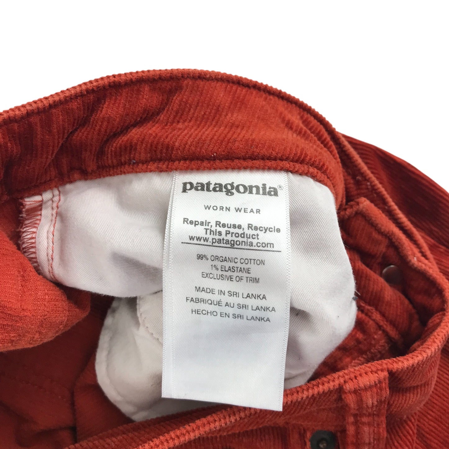 Patagonia trousers 26inch waist 12 years burnt orange corduroy