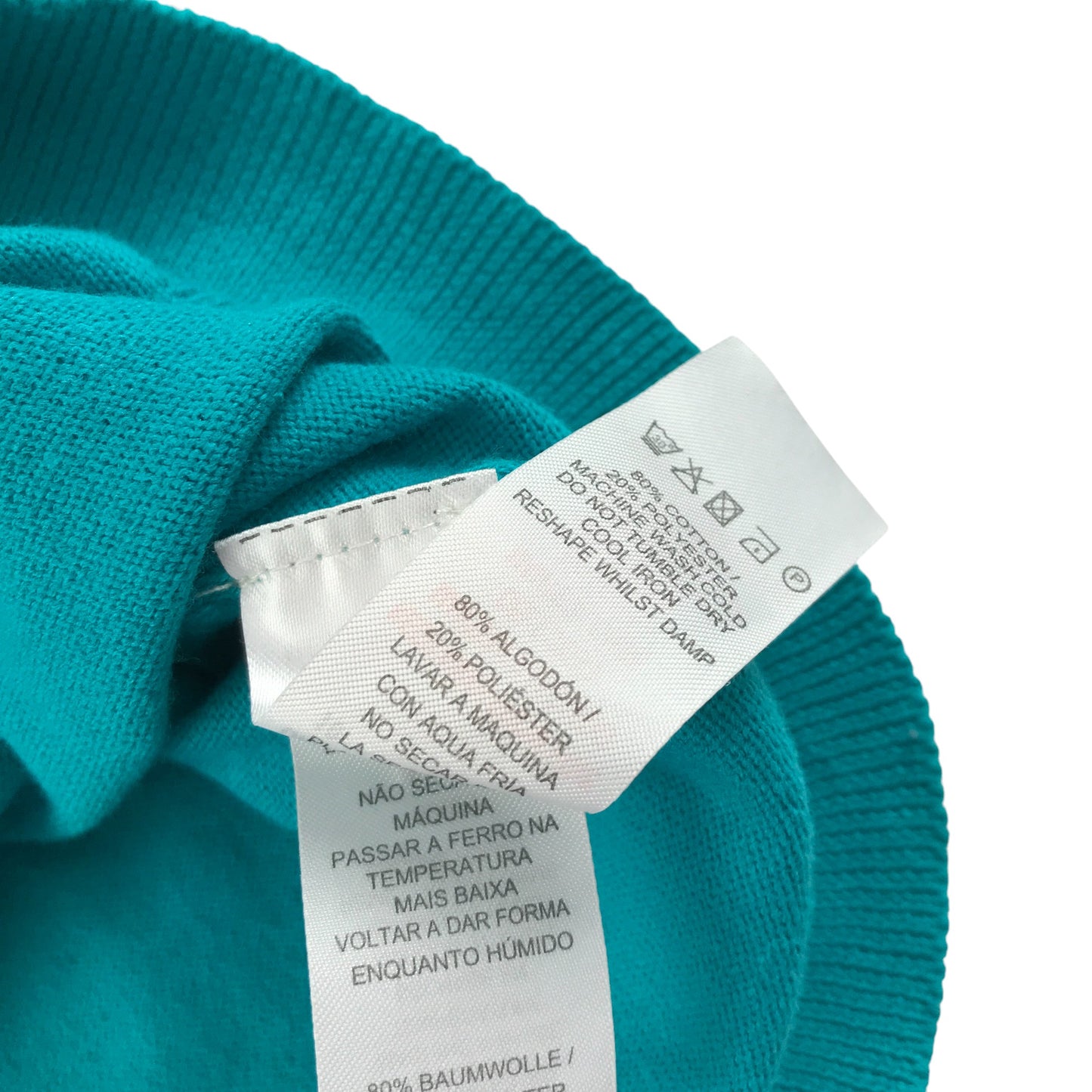 Primark Atmosphere Knit Cardigan UK 10 Turquoise Button Up