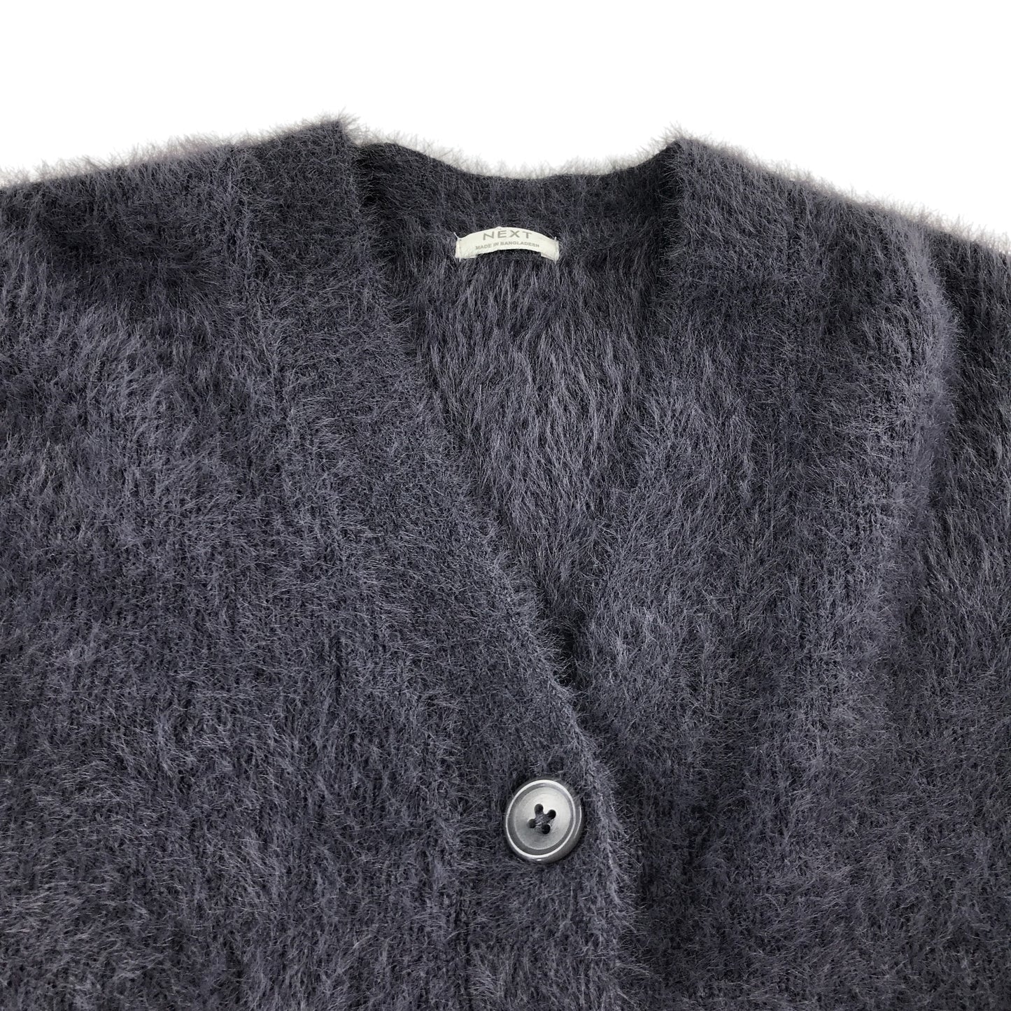 Next Cardigan 10-11 Years Black Button Up Fluffy