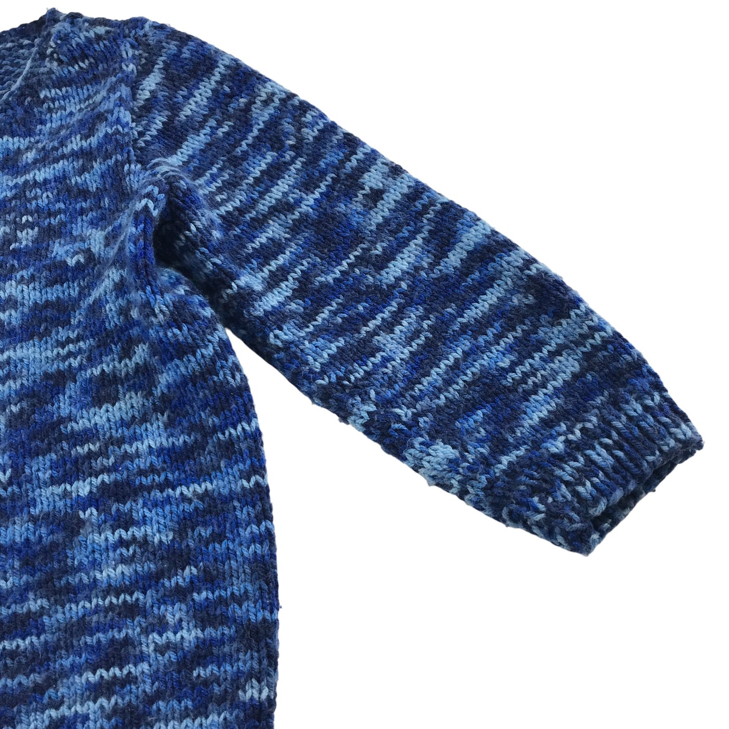 Handknitted Cardigan 10-12 Years Blue Button Up