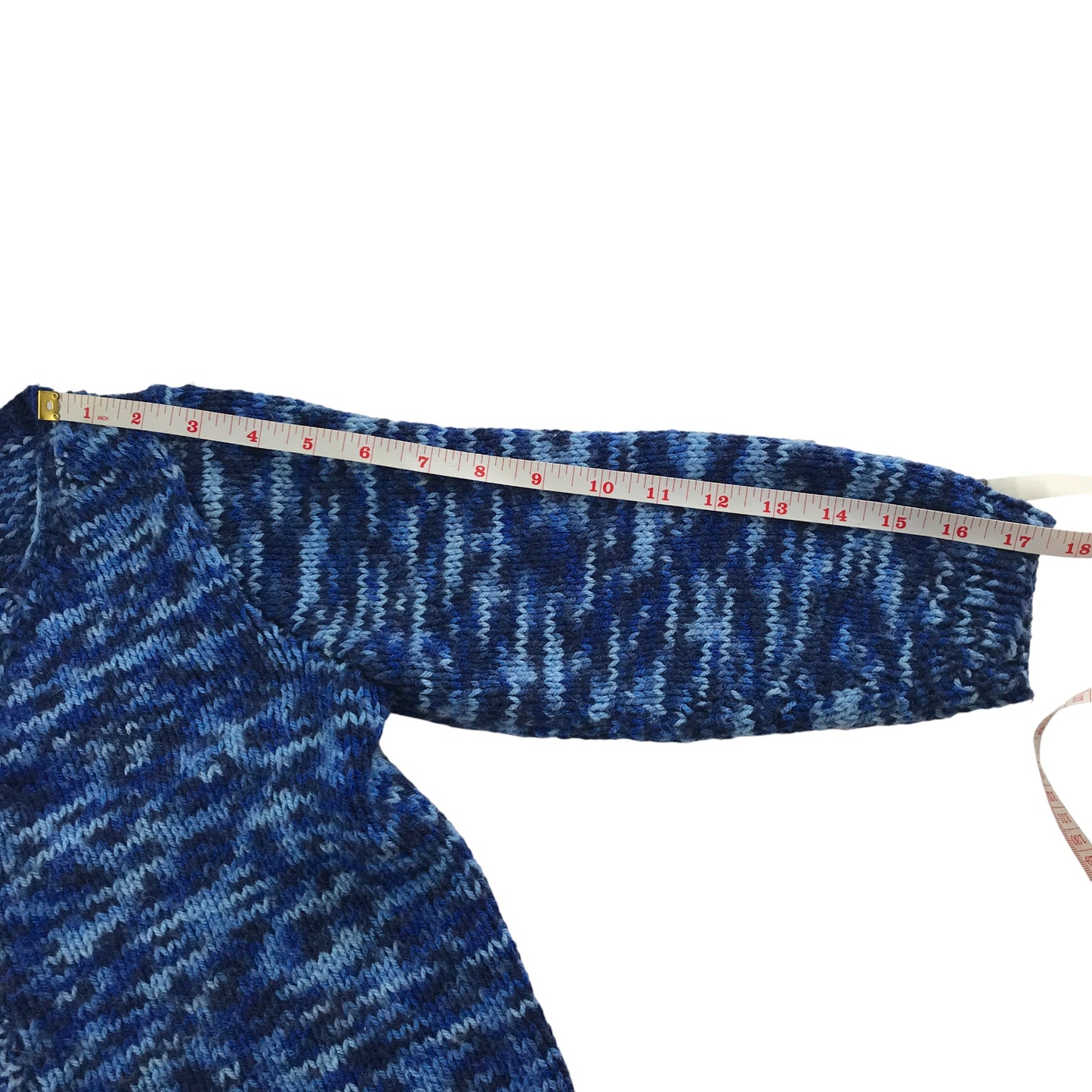 Handknitted Cardigan 10-12 Years Blue Button Up