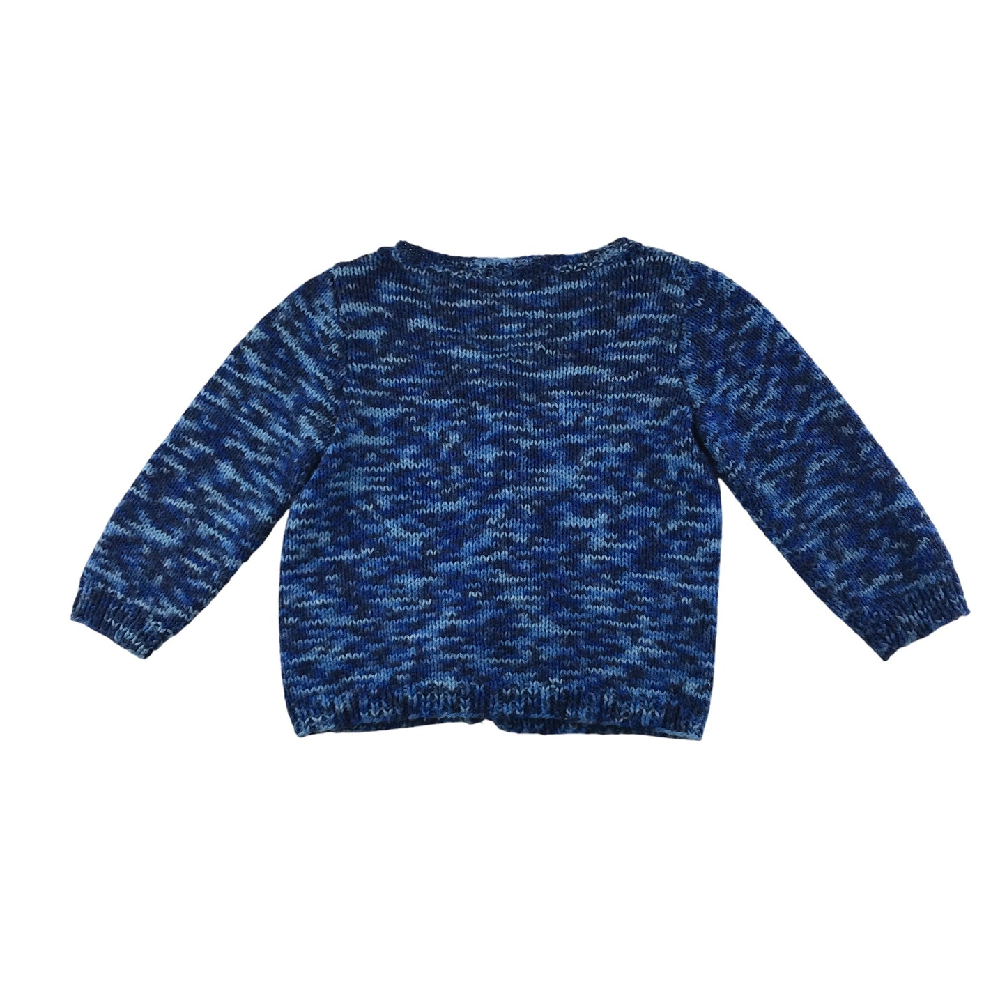 Handknitted Cardigan 10-12 Years Blue Button Up
