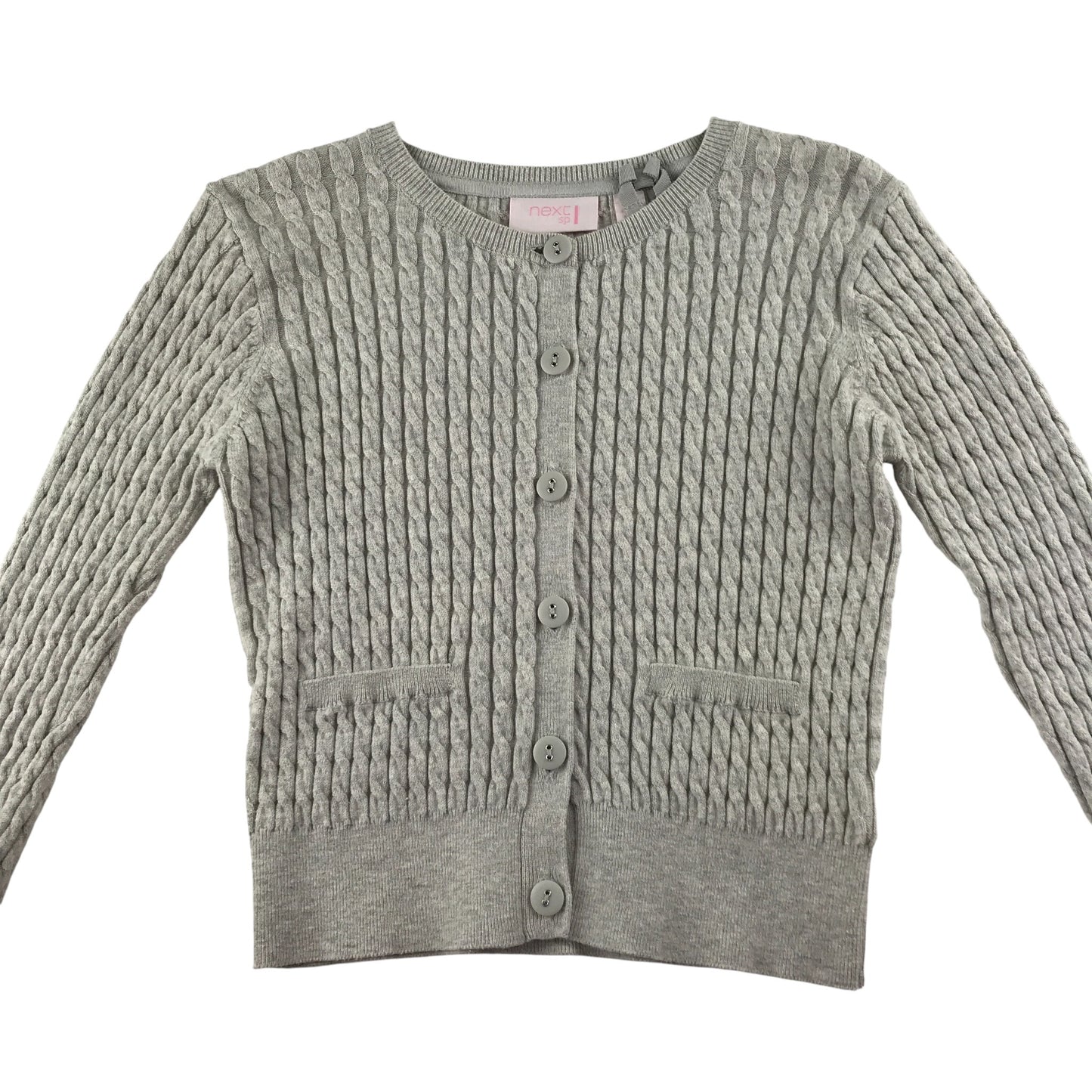 Next Cardigan 9-10 Years Beige Button Up Knit