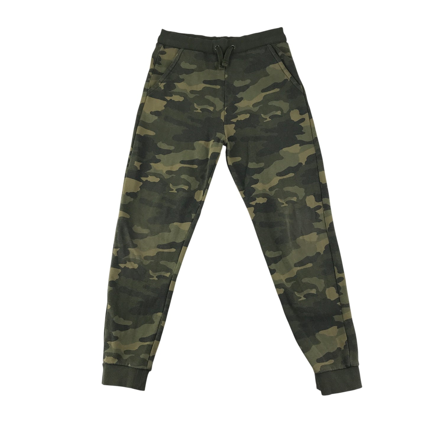 M&S joggers 10-11 years khaki green camo print cuffed legs