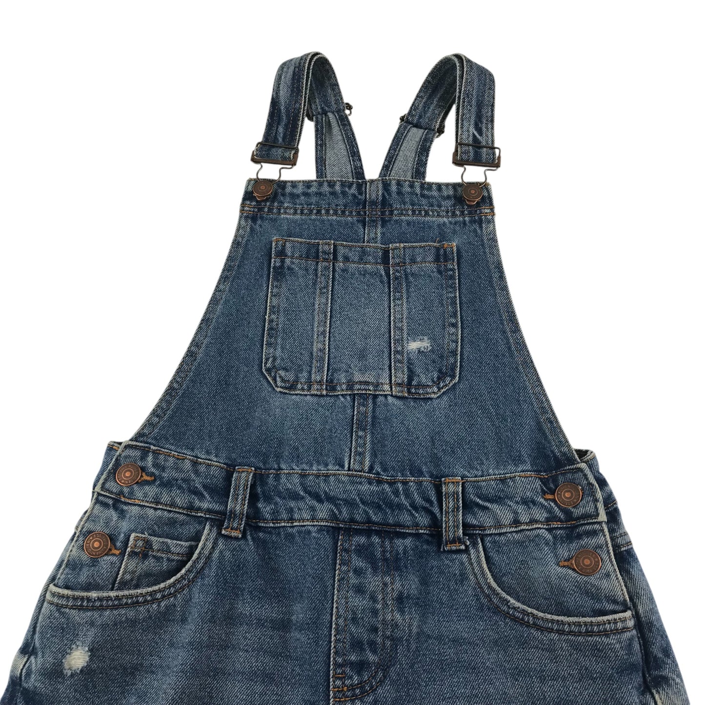 New Look dungaree shorts 10-11 years blue denim plain cotton