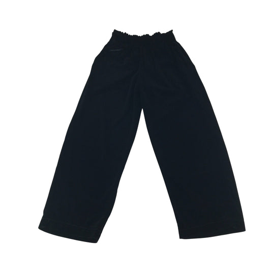 Zara trousers 7-8 years black velvet plain elasticated waist