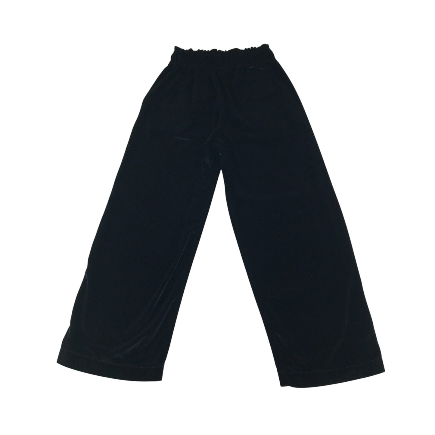 Zara trousers 7-8 years black velvet plain elasticated waist