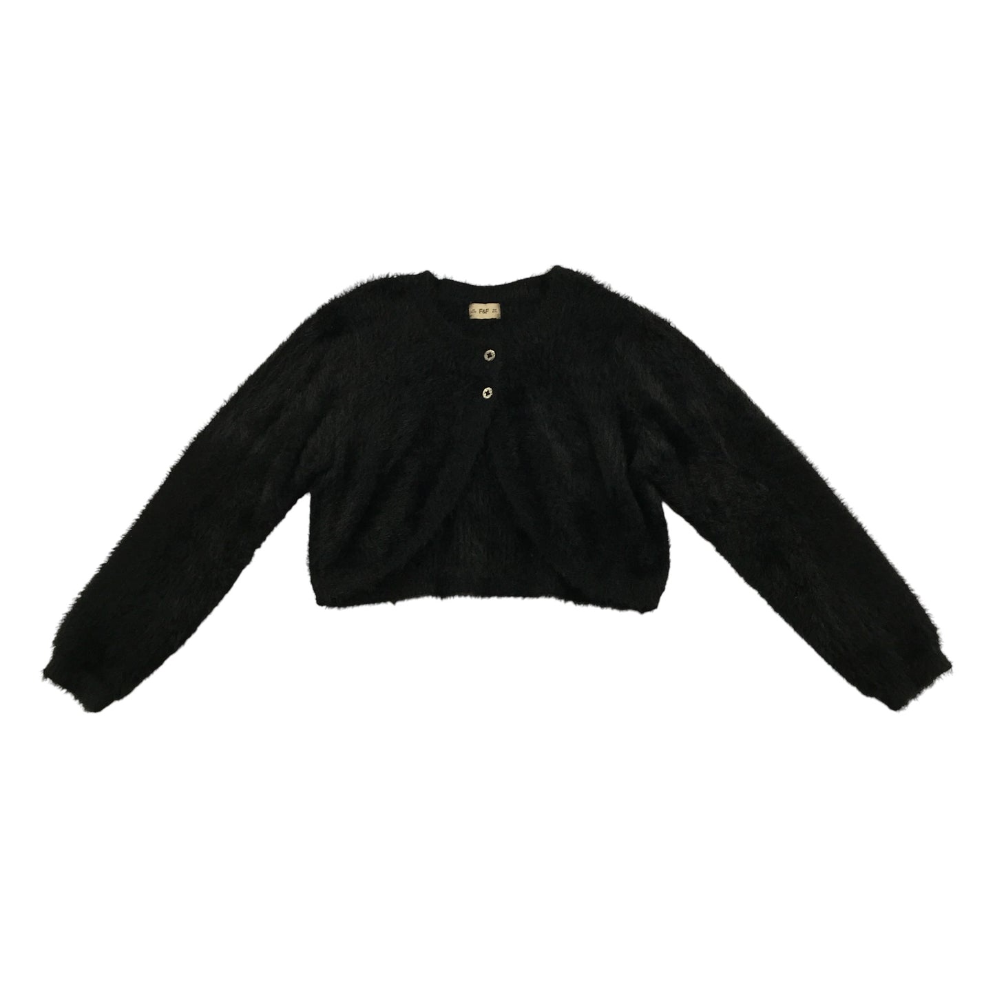 F&F Cardigan 6-7 Years Black Button Up