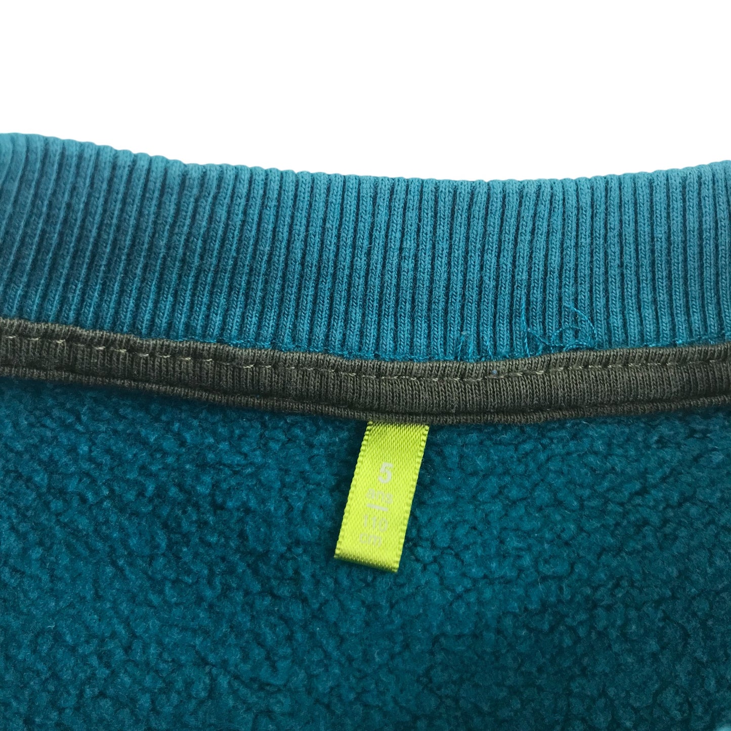 Sweater 4-5 years blue with green t-rex graphic design jersey
