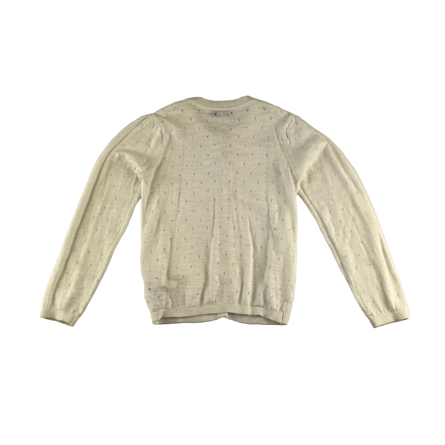 M&S Cardigan 6-7 Years White Knit Button Up Cotton