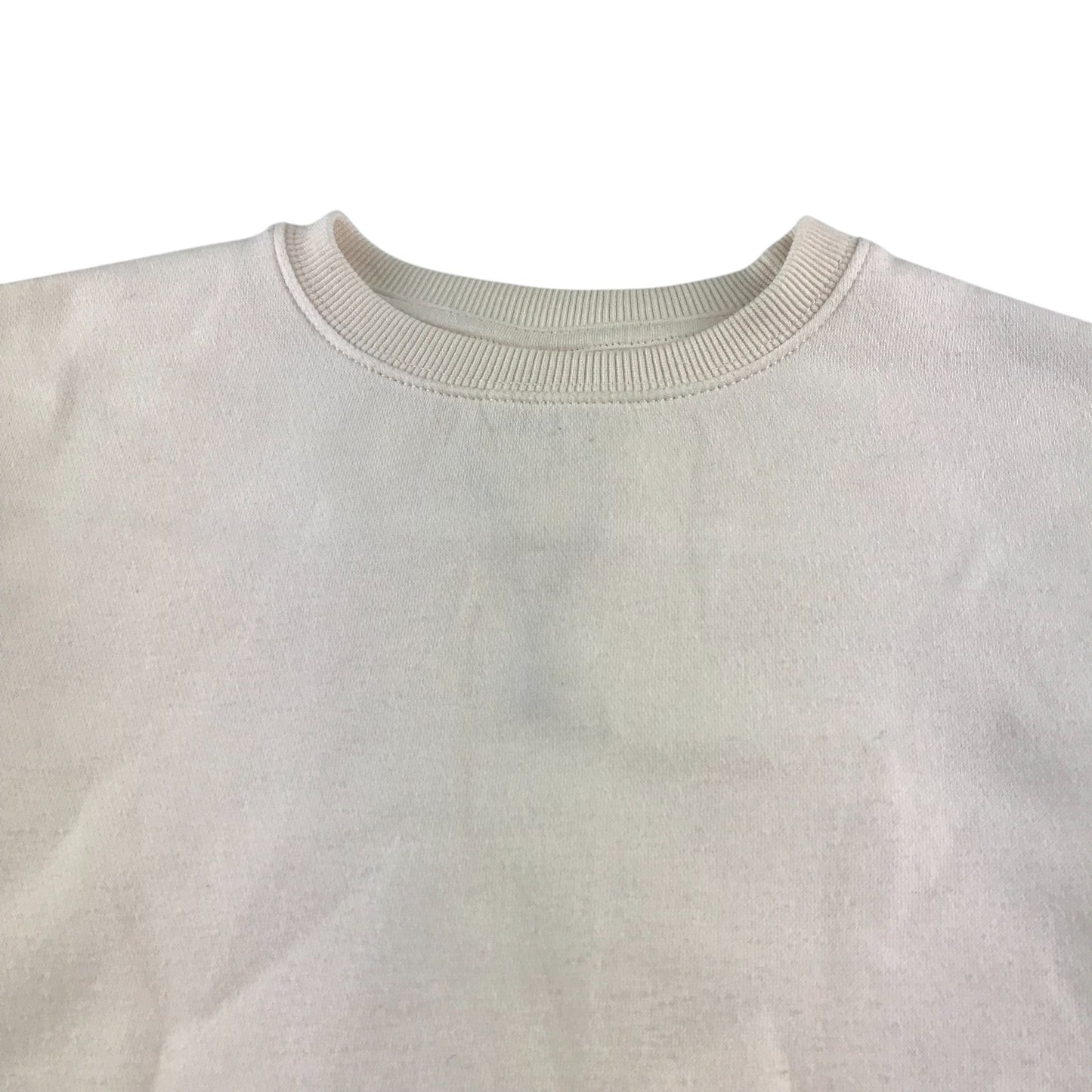 Zara sweater 6-7 years white plain crewneck jersey