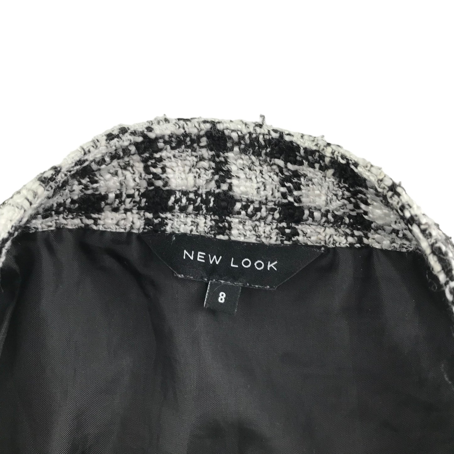 New Look Shorts Women's Size 8 Black and White Checked