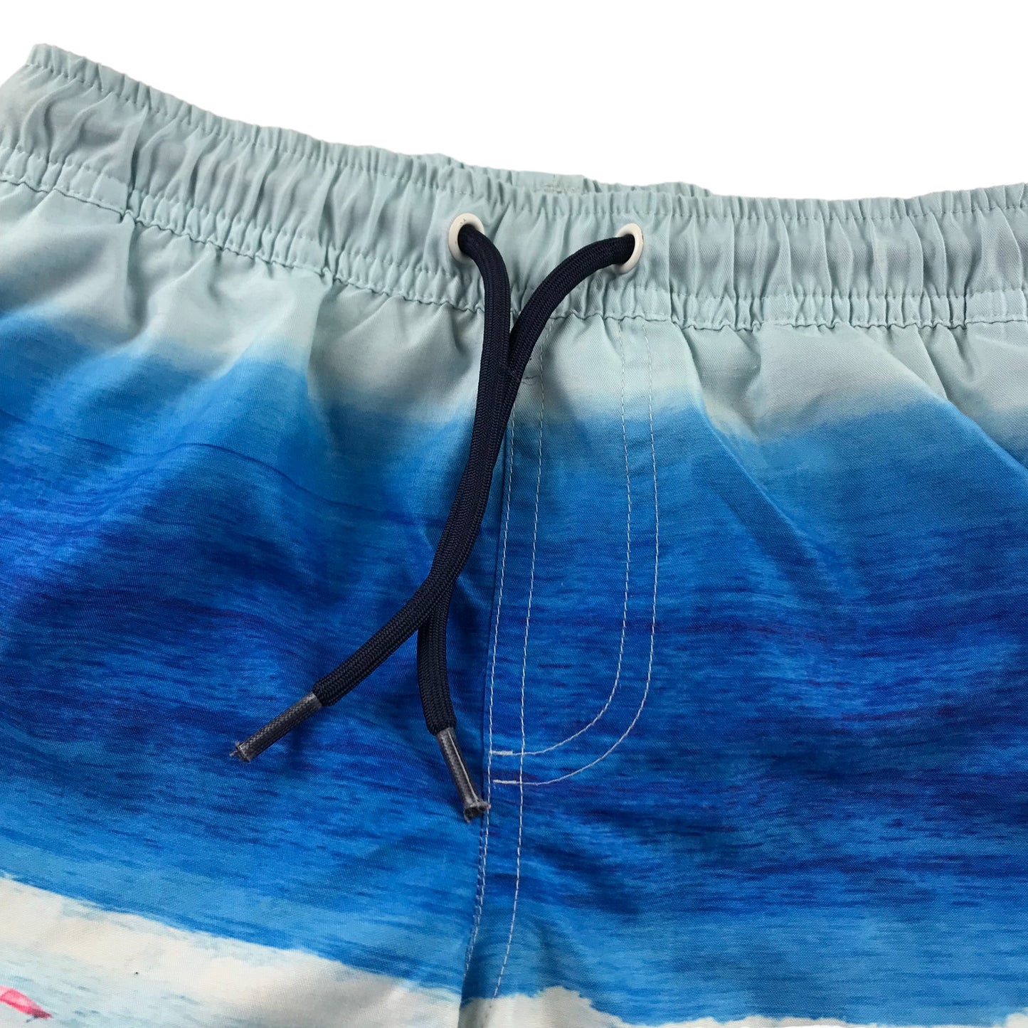 M&S swim trunks 7-8 Blue Beach Photo Graphic