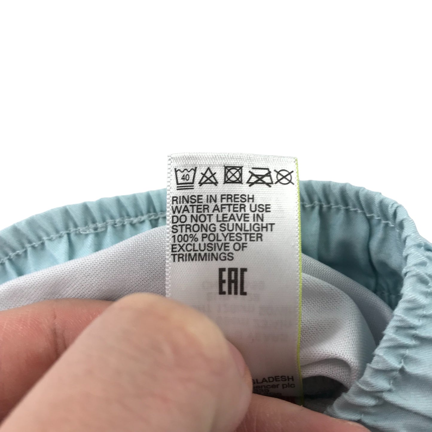 M&S swim trunks 7-8 Blue Beach Photo Graphic