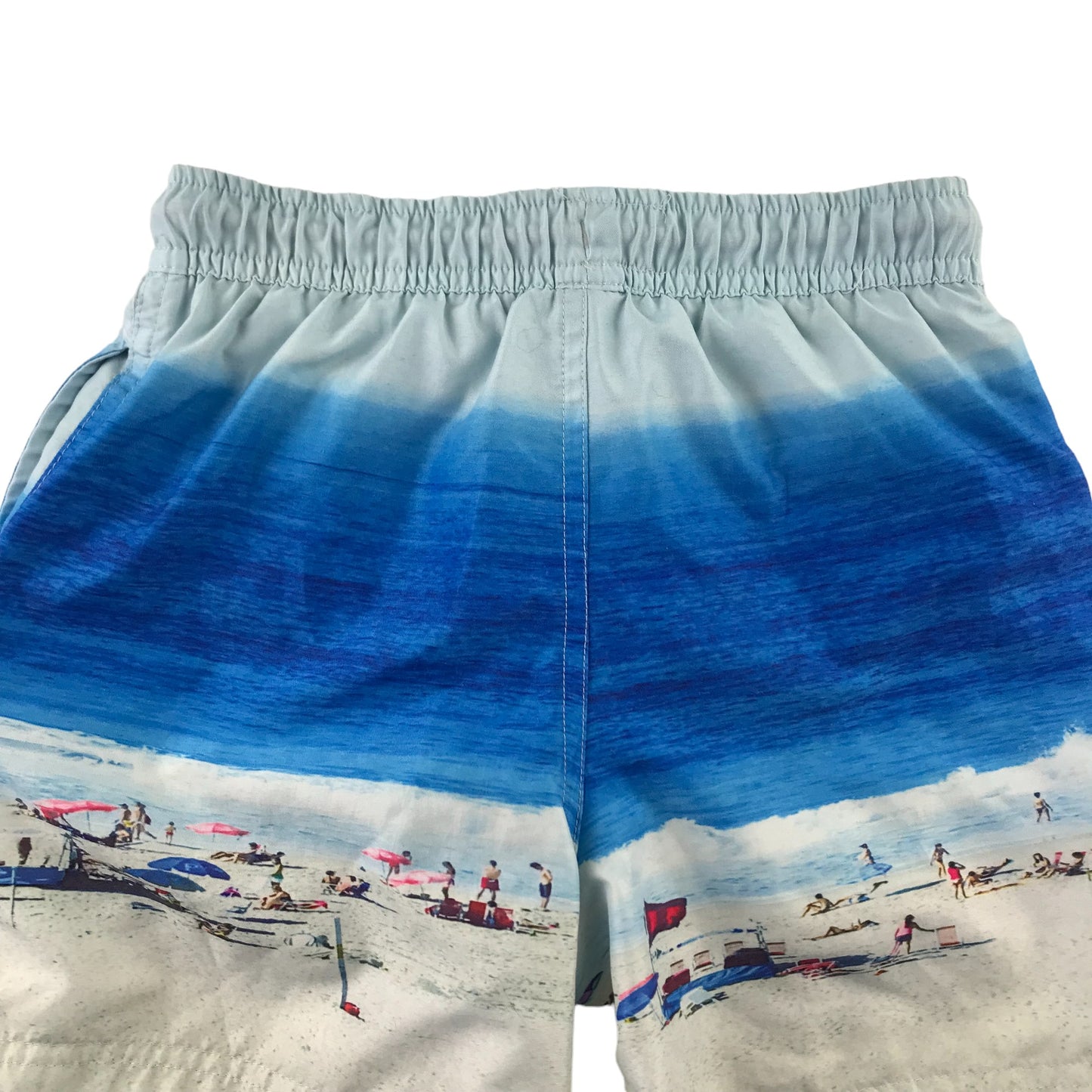 M&S swim trunks 7-8 Blue Beach Photo Graphic