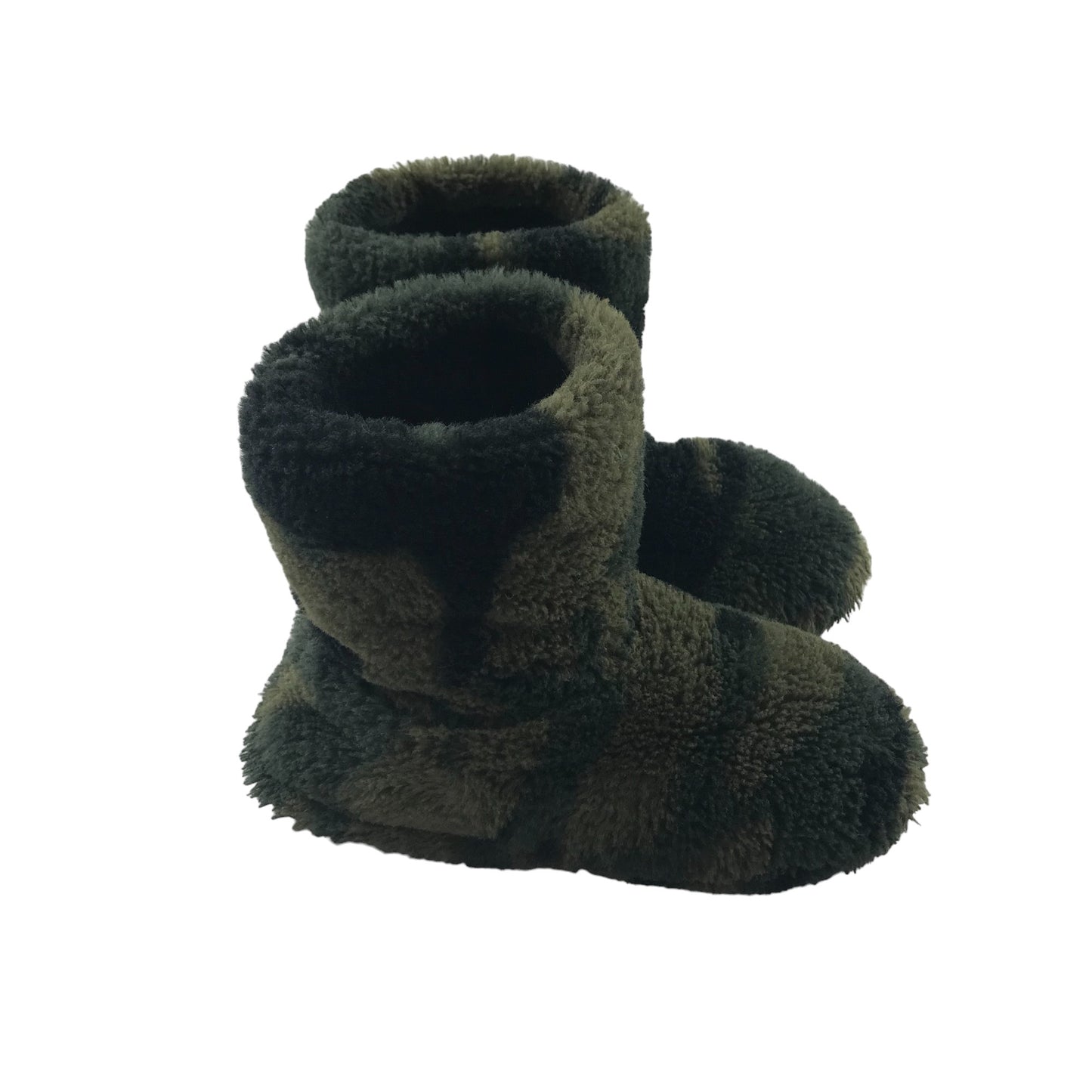 Chatterbox Slippers Shoe Size 1 Green Camo Ankle High