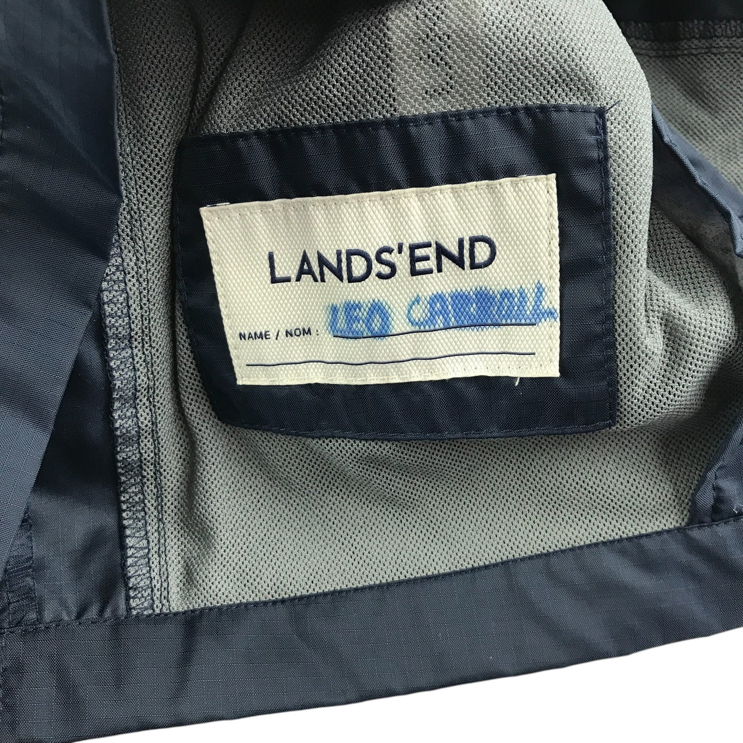 Lands End light jacket 5-6 years navy plain full zipper