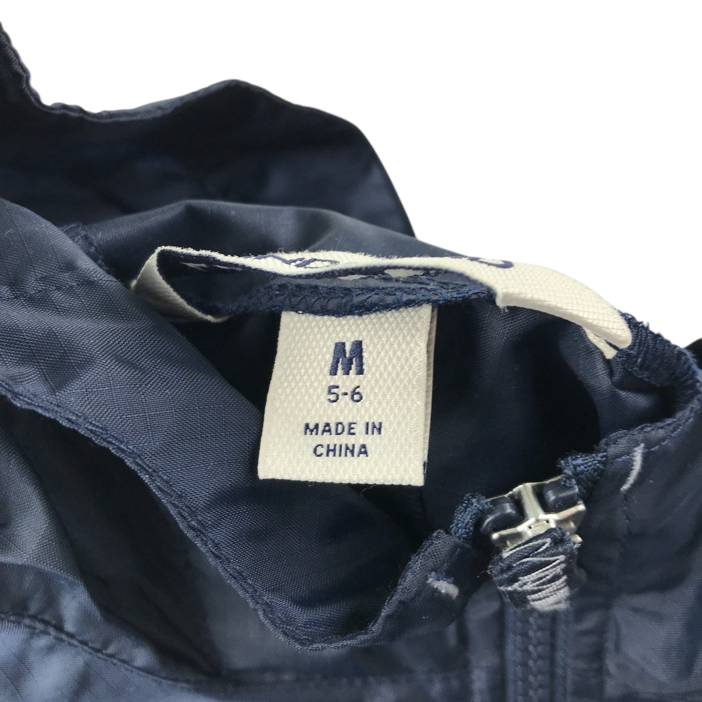 Lands End light jacket 5-6 years navy plain full zipper