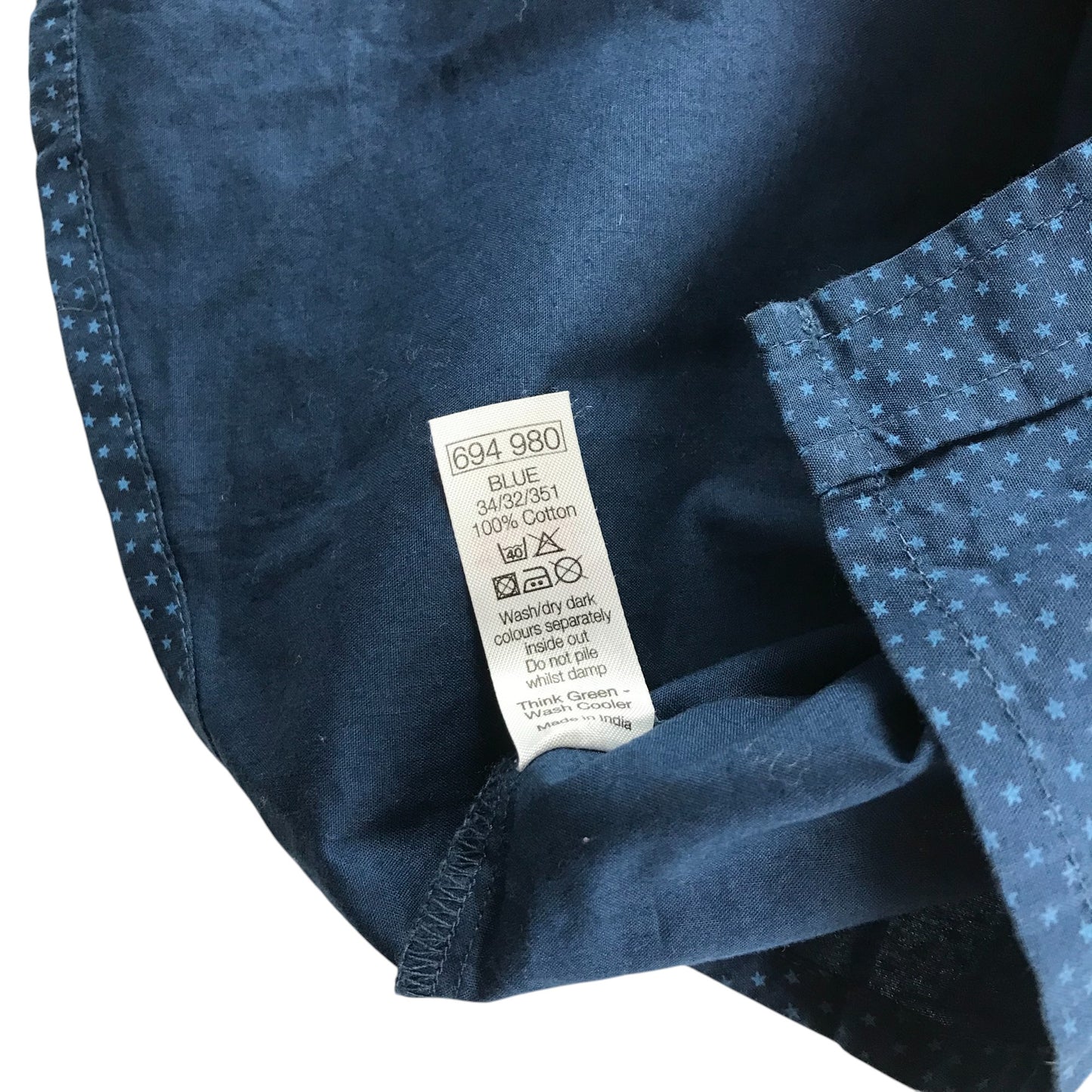 M&Co shirt 5-6 years navy small star print design cotton