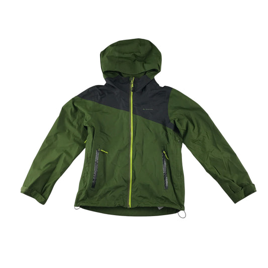 Decathlon light jacket 7-8 years khaki with grey detailing mesh lining