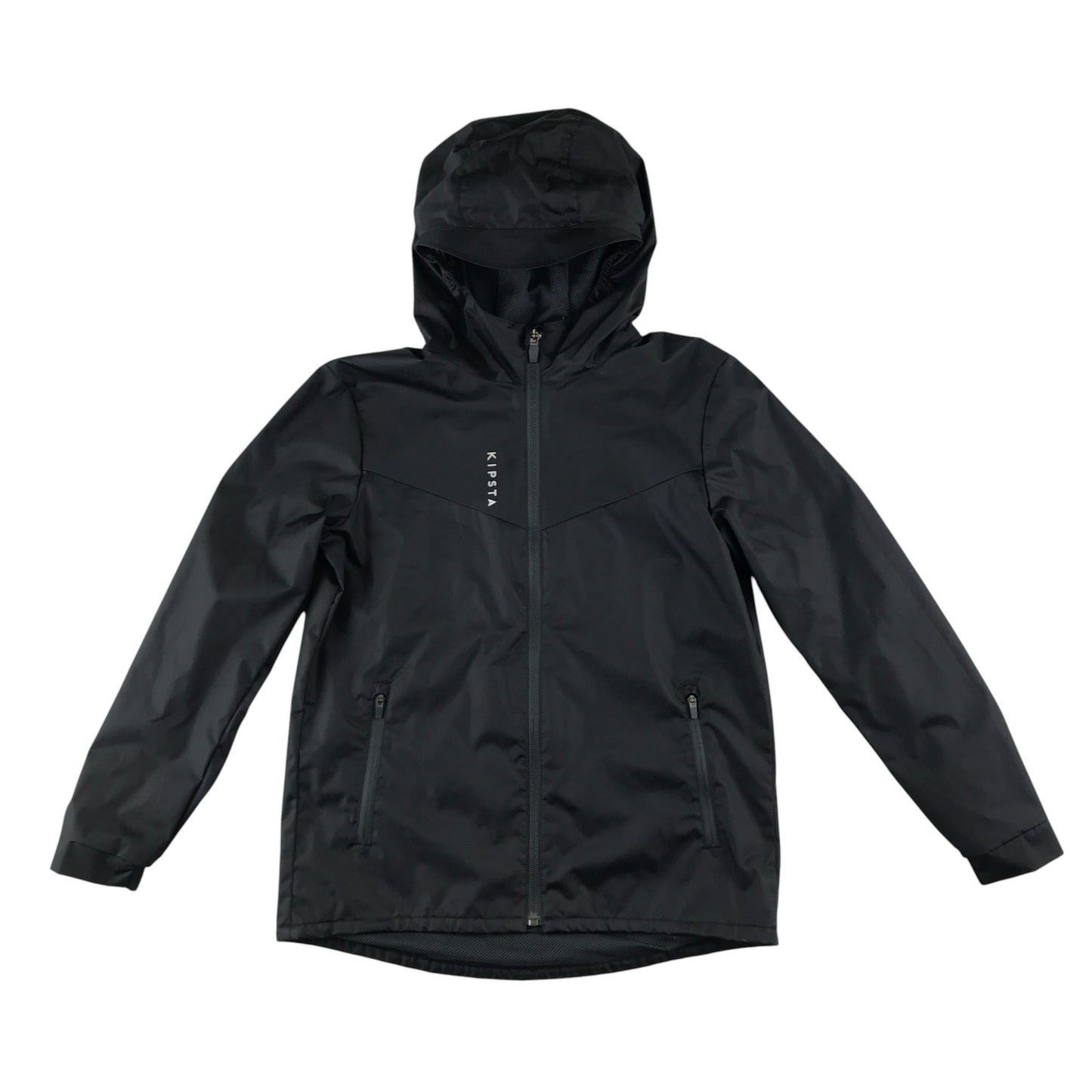 Decathlon light jacket 8-9 years black with full zipper