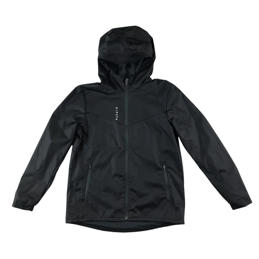 Decathlon light jacket 8-9 years black with full zipper