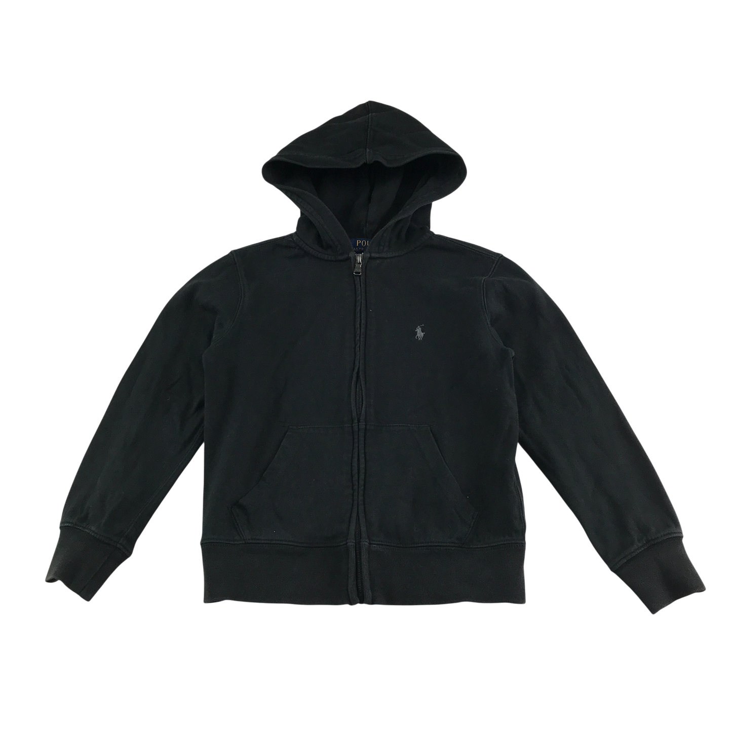 Ralph Lauren Hooded Fleece 8-9 Years Black Zip Up