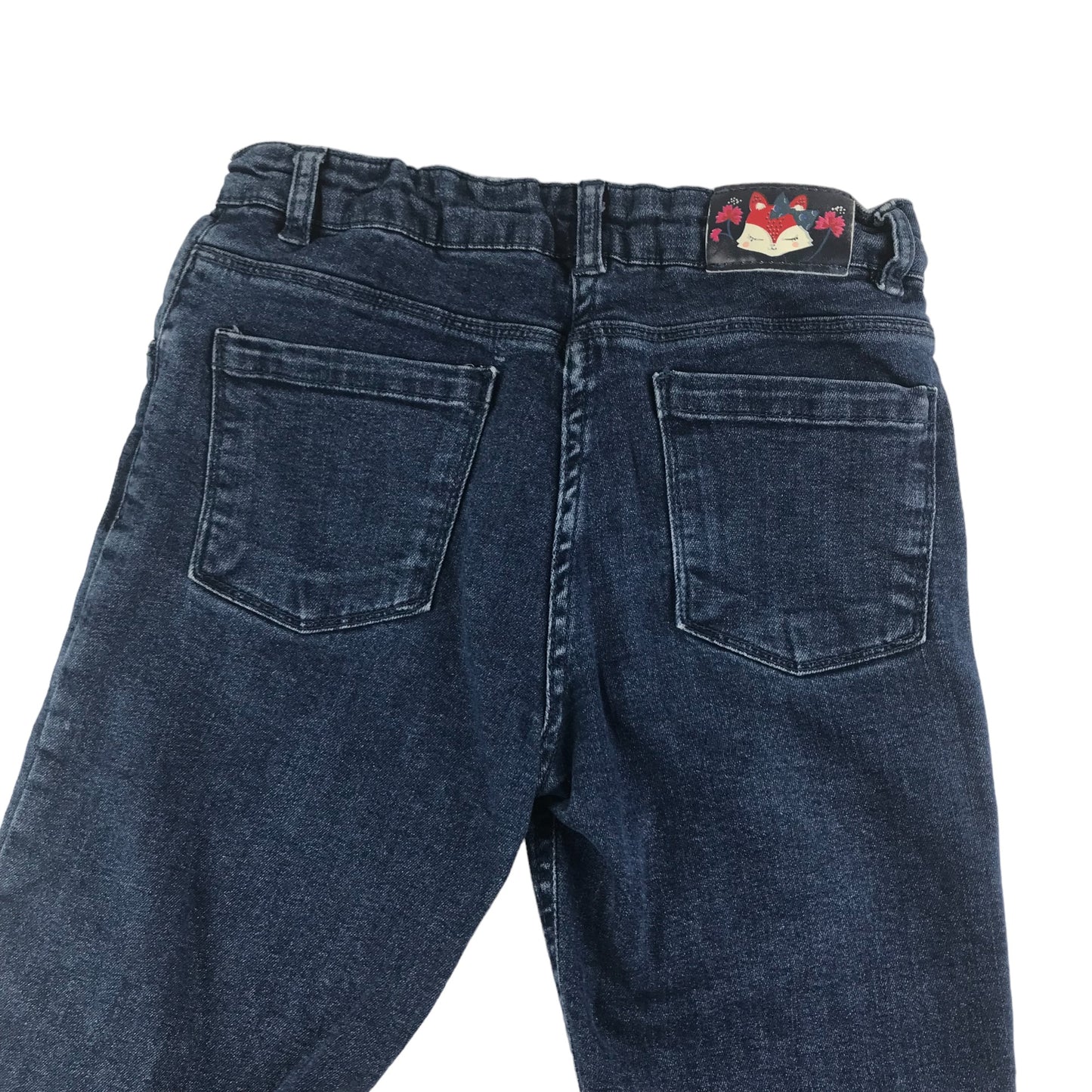 Ou Pareil Jeans Age 9-10 Blue Floral Embroidered