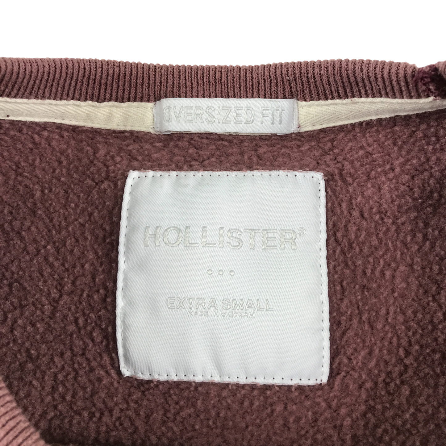 Hollister Sweatshirt XS Burgundy Oversized Fit