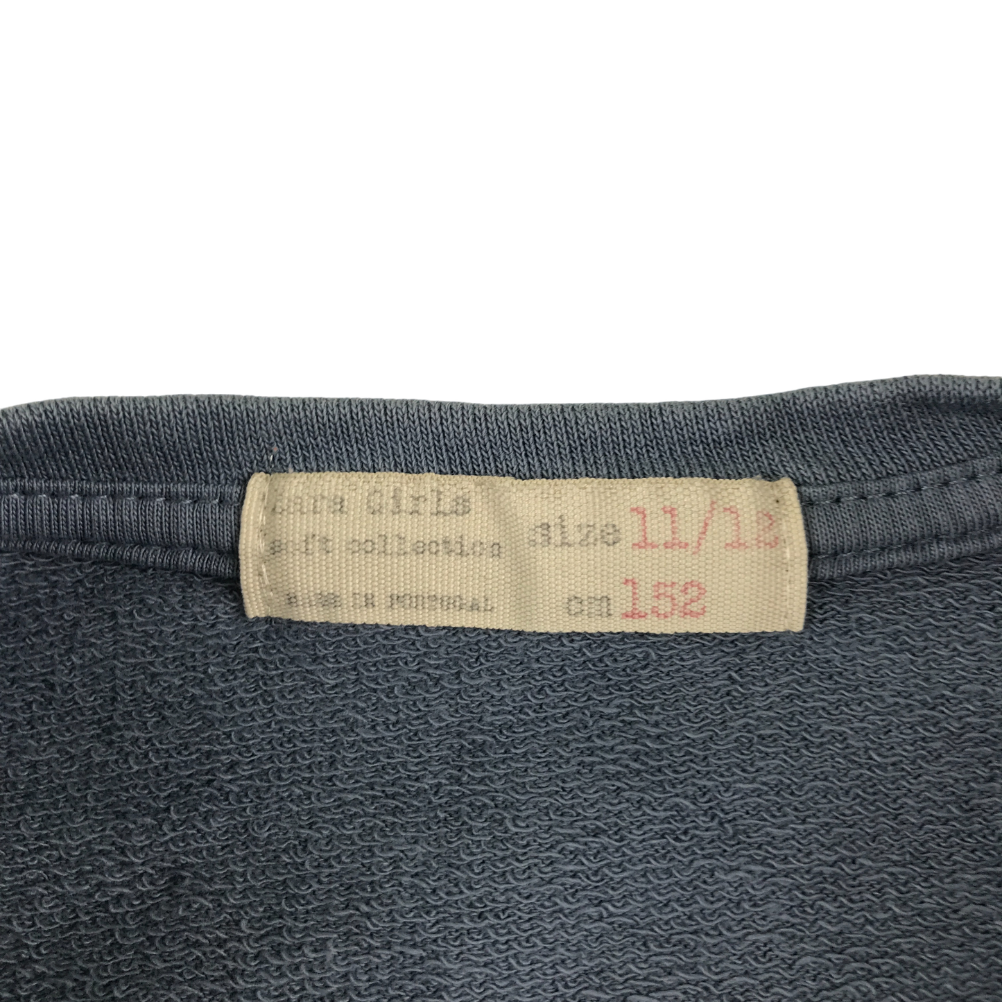 Zara Jumper 11-12 Years Blue with Text Cotton