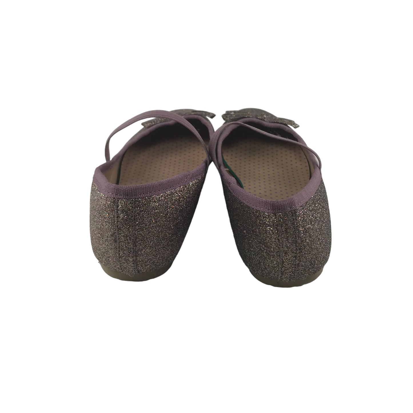 F&F Ballerinas Shoe Size 3 Pink Glittery with Elasticated Bar