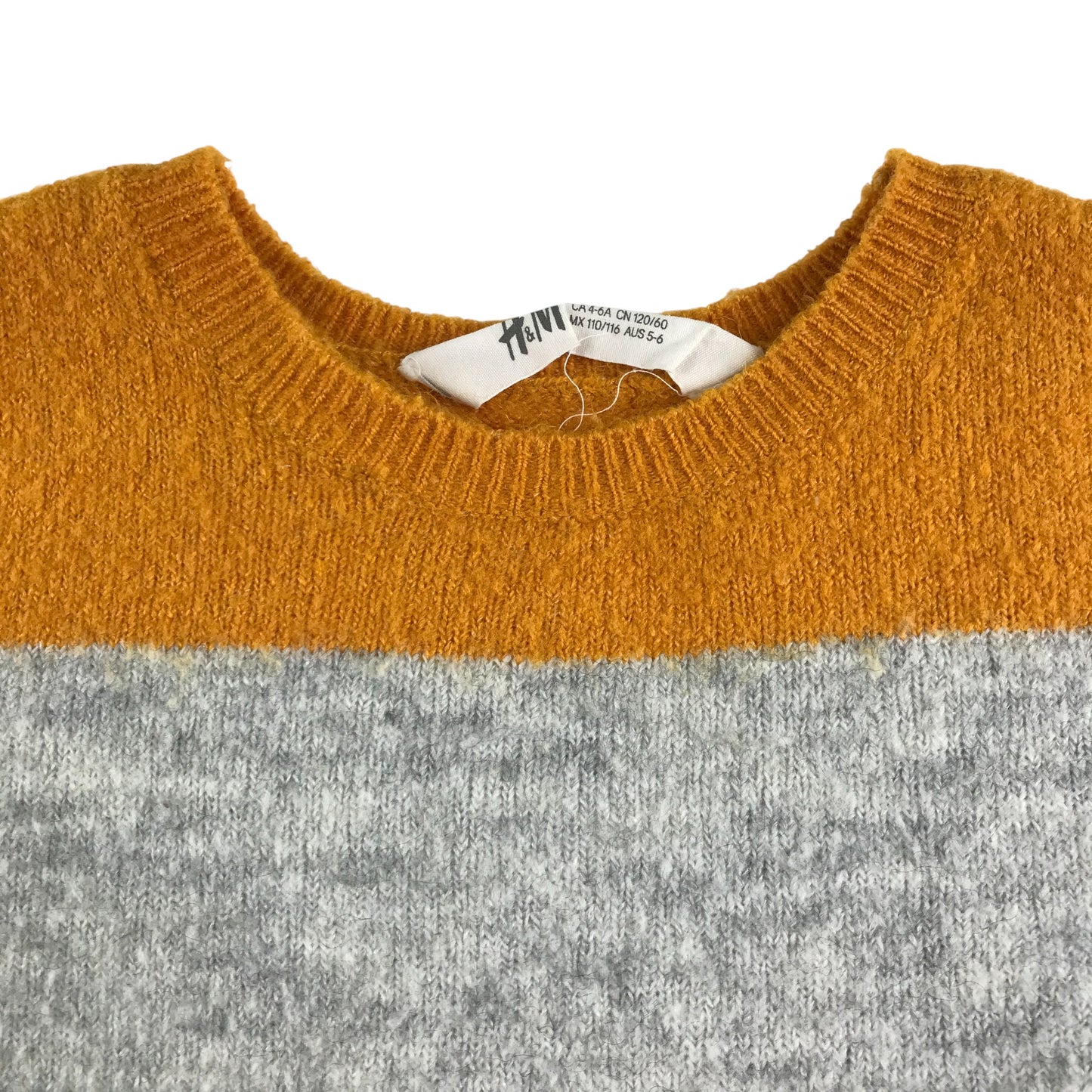 H&M Jumper 5-6 years multicoloured stripy design