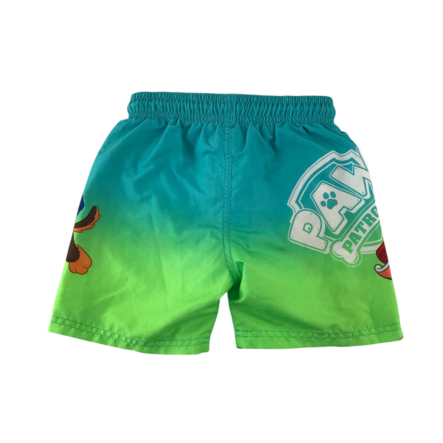 Primark swim trunks 5-6 years blue and green paw patrol Nickelodeon