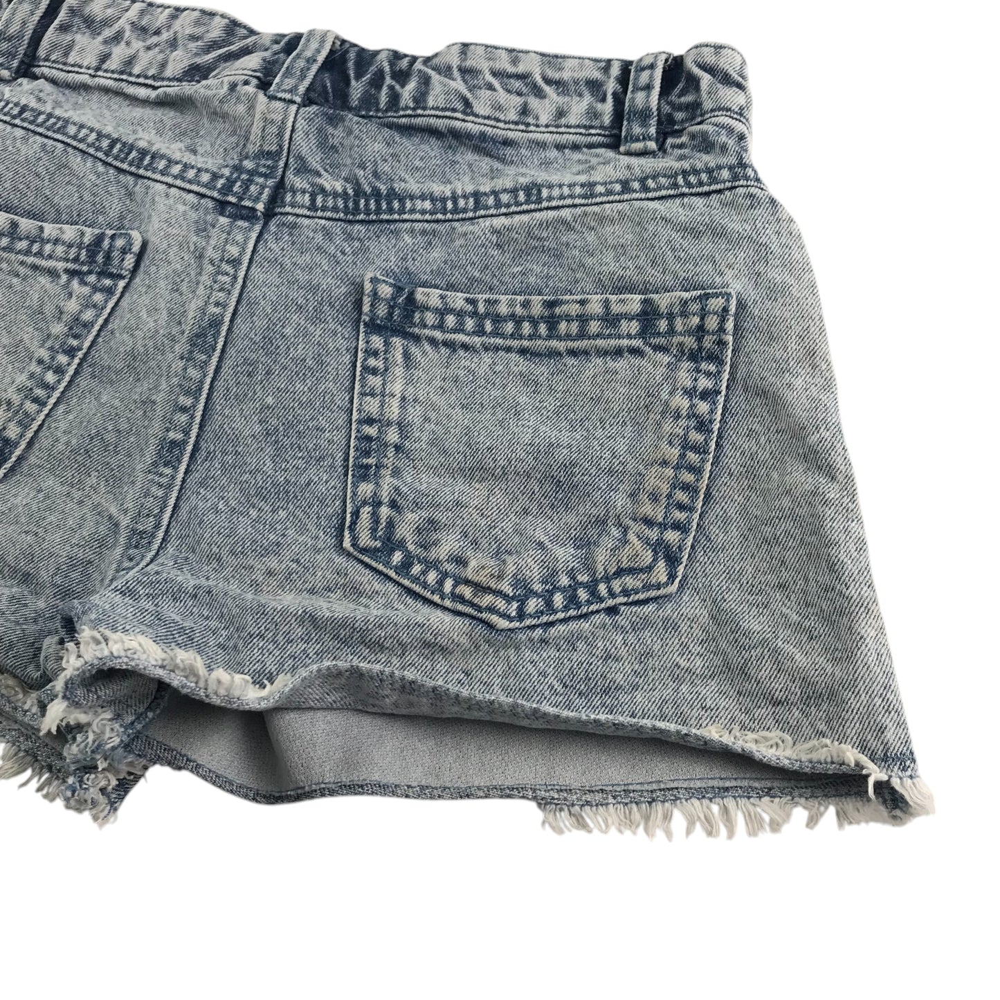 Tu shorts 6-7 years blue denim embroidery icons