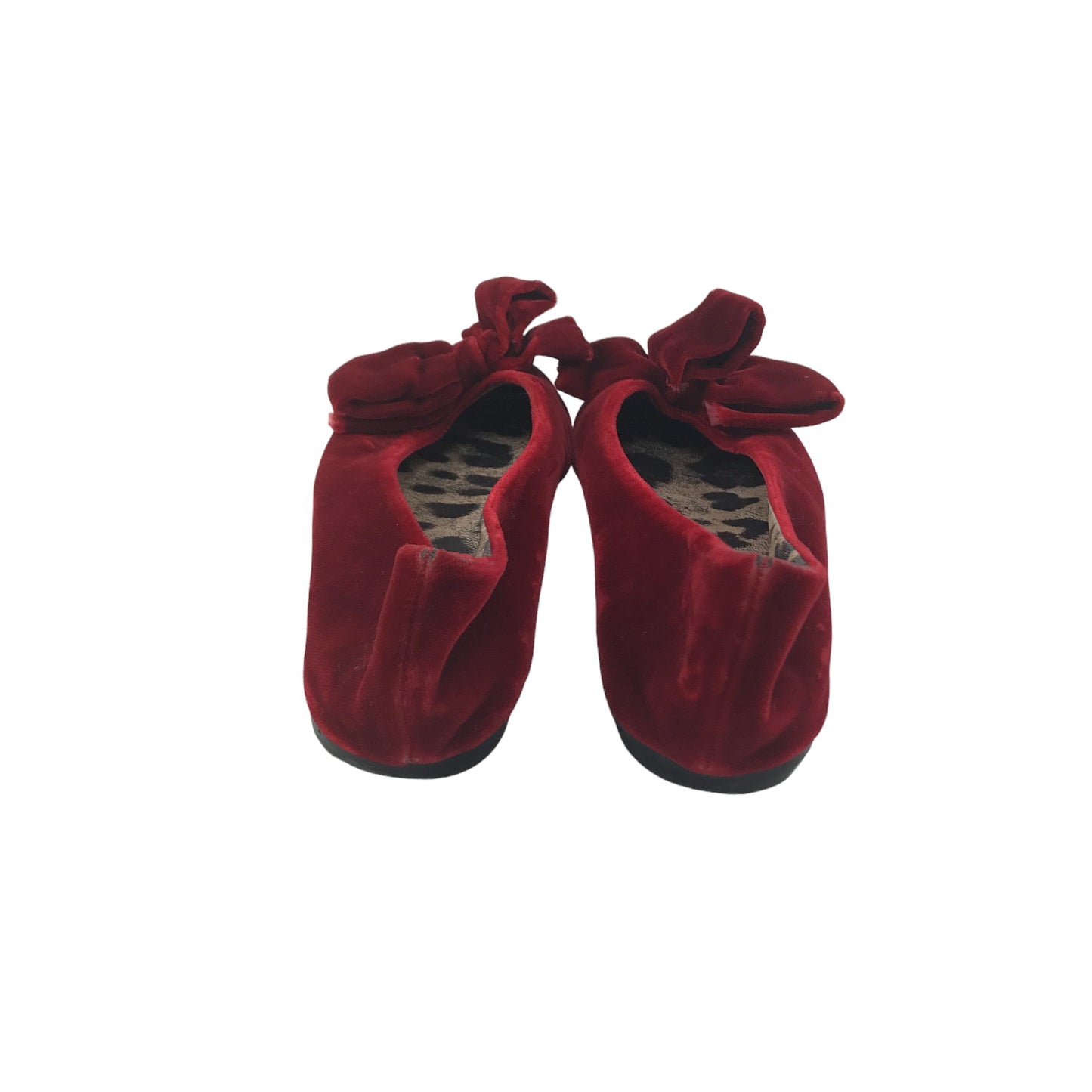 Dolce Gabbana Pumps Shoe Size 1 Red Velvet Flat Ballerina Shoes