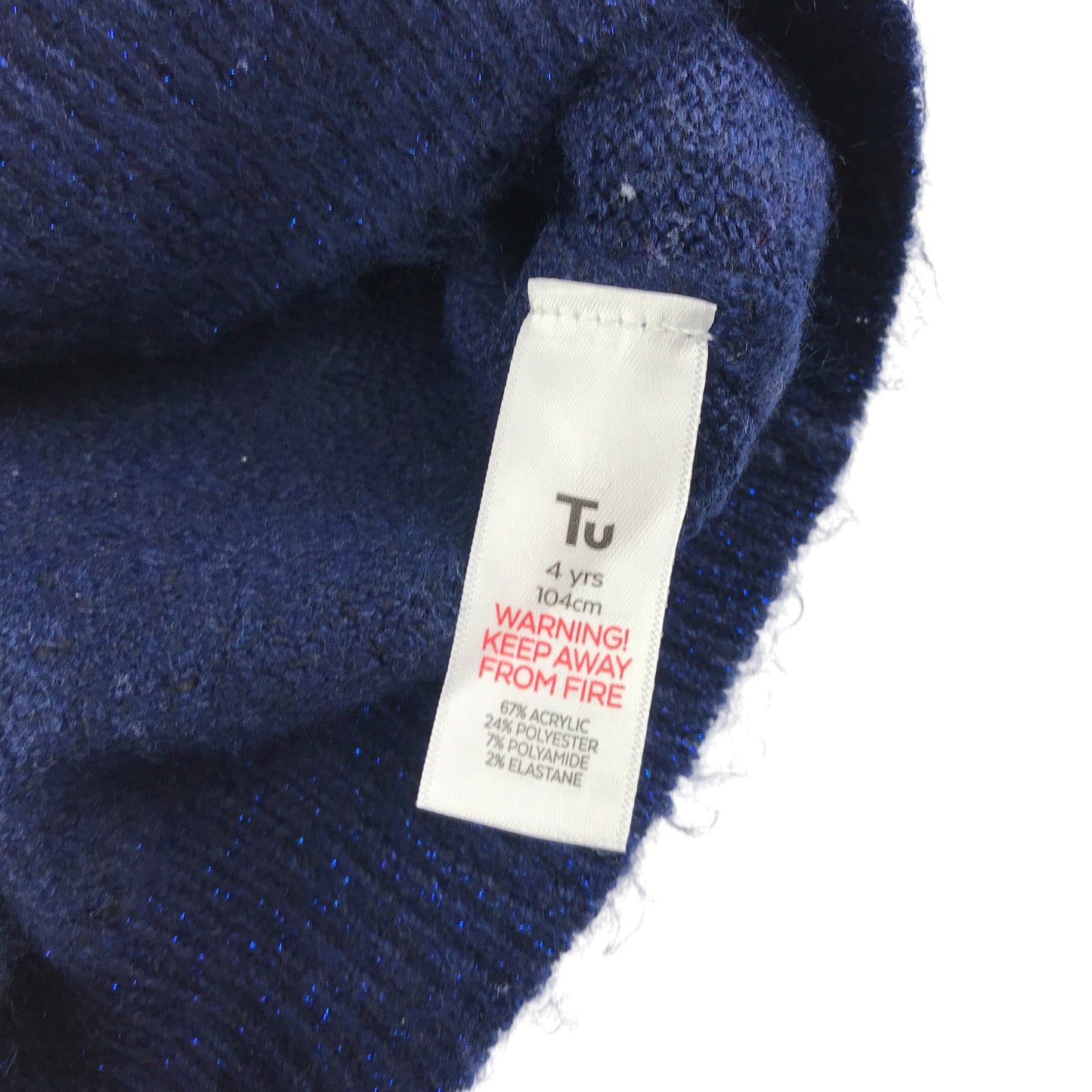 Tu Jumper 4 years navy sequin festive jumper