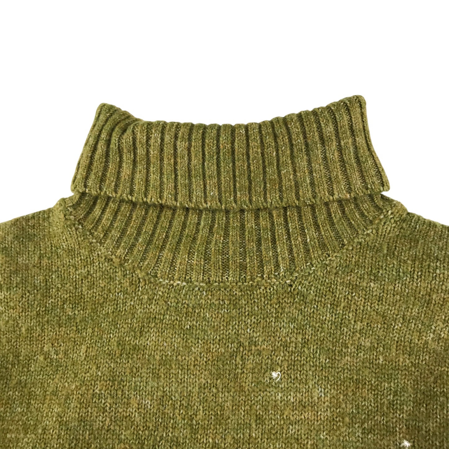 Tu Jumper 5-6 years green and white two tone with sequin deer festive