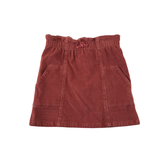 George Skirt Age 5 Burnt Rusty Red Corduroy
