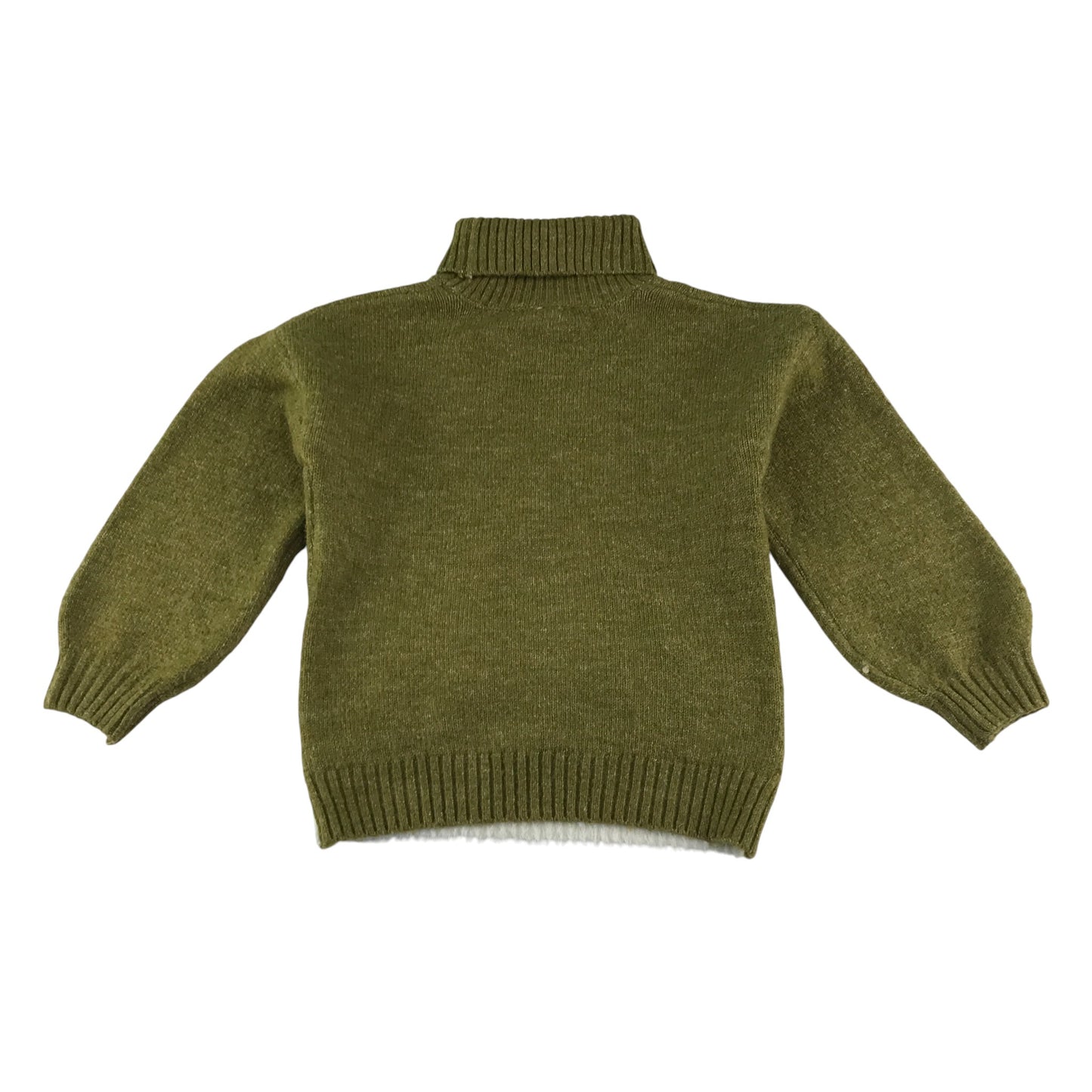 Tu Jumper 5-6 years green and white two tone with sequin deer festive
