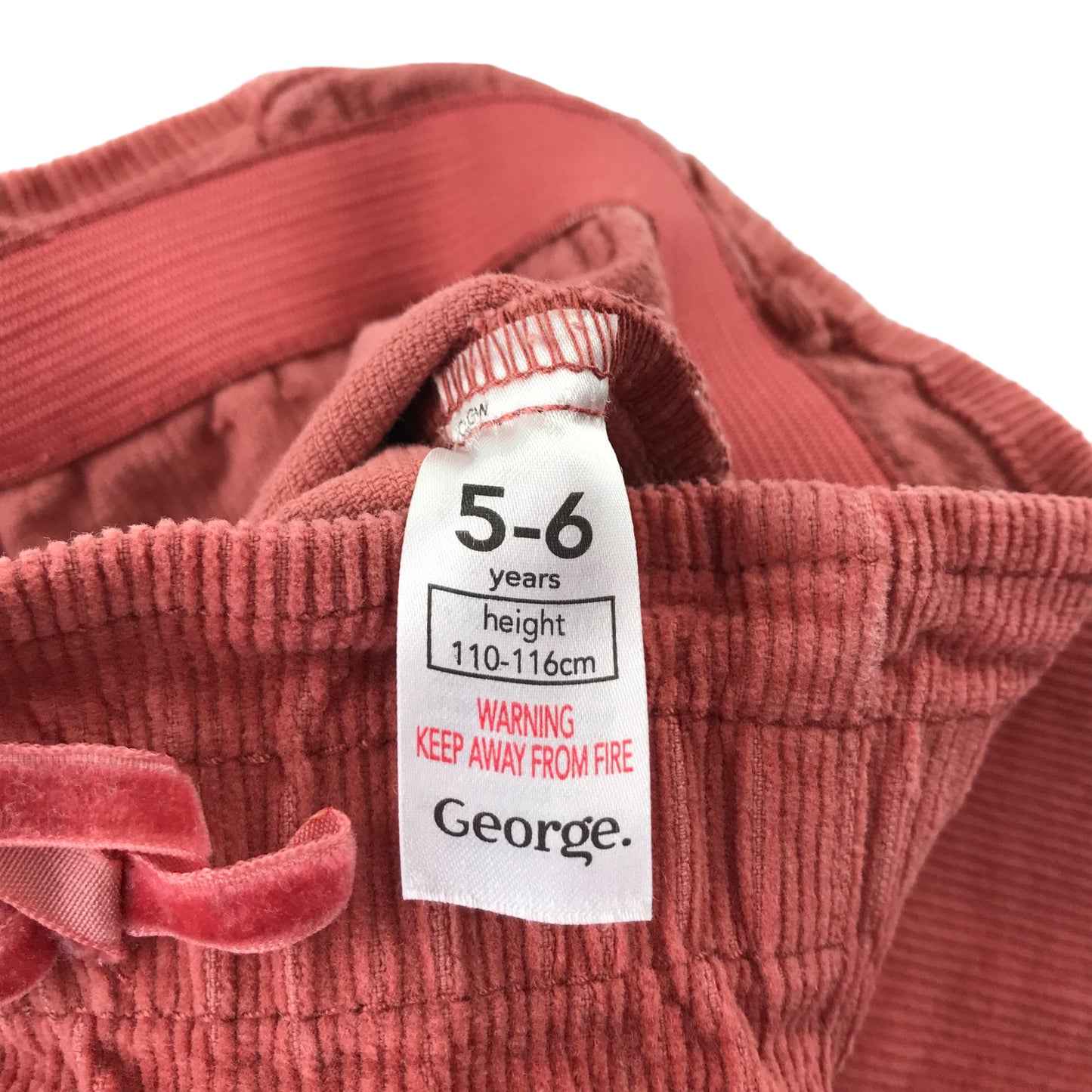 George Skirt Age 5 Burnt Rusty Red Corduroy